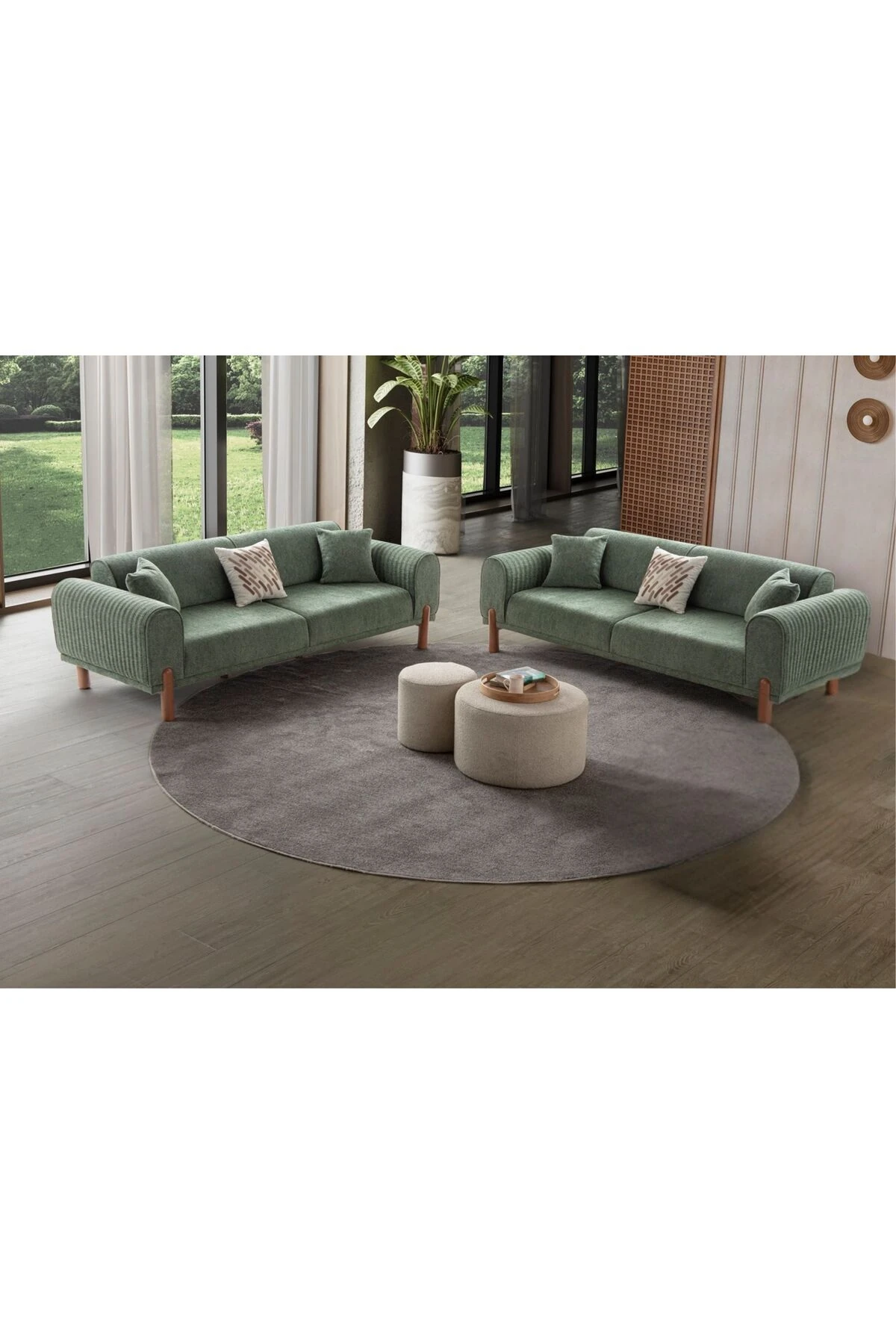 Armoni 3+3 Koltuk Takımı Yeşil