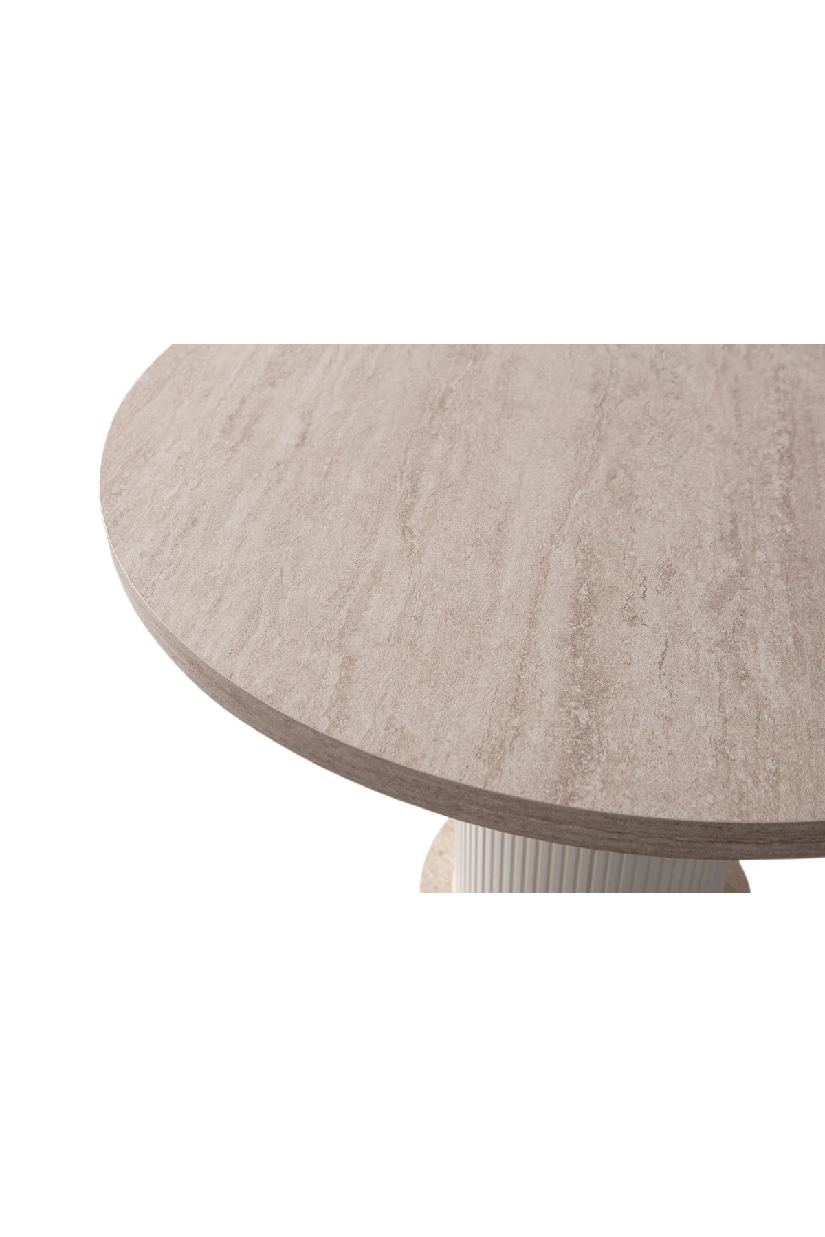 Traverten Yuvarlak Masa