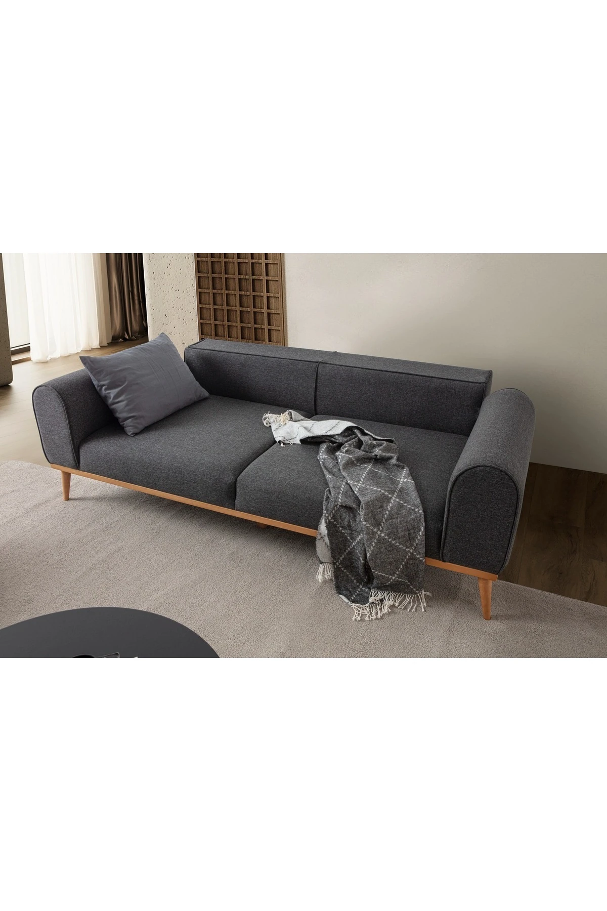 Rebul Üçlü Koltuk Antrasit