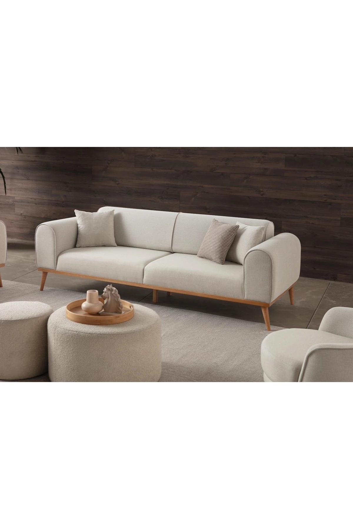 Rebul 3+1 Koltuk Takımı Bej Renk