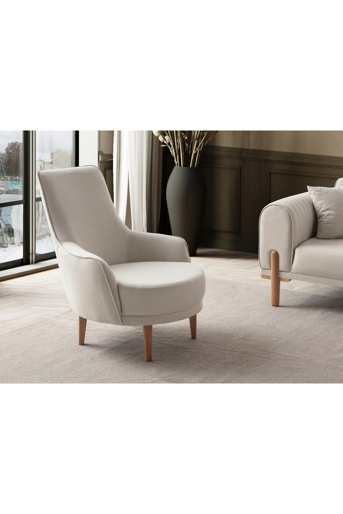 Galata 3+3+1+1 Koltuk Takımı Krem