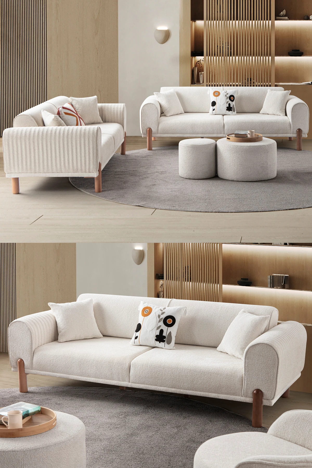 Armoni 3+3 Koltuk Takımı Krem