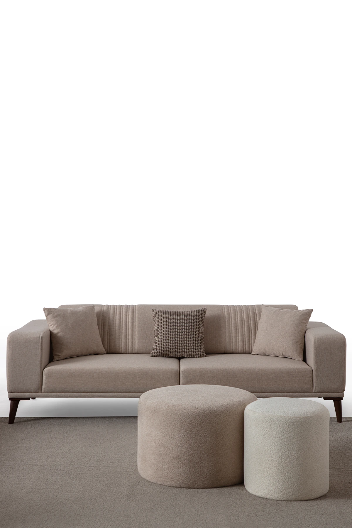 Regnar 3+3 Koltuk Takımı Sütlü Kahve