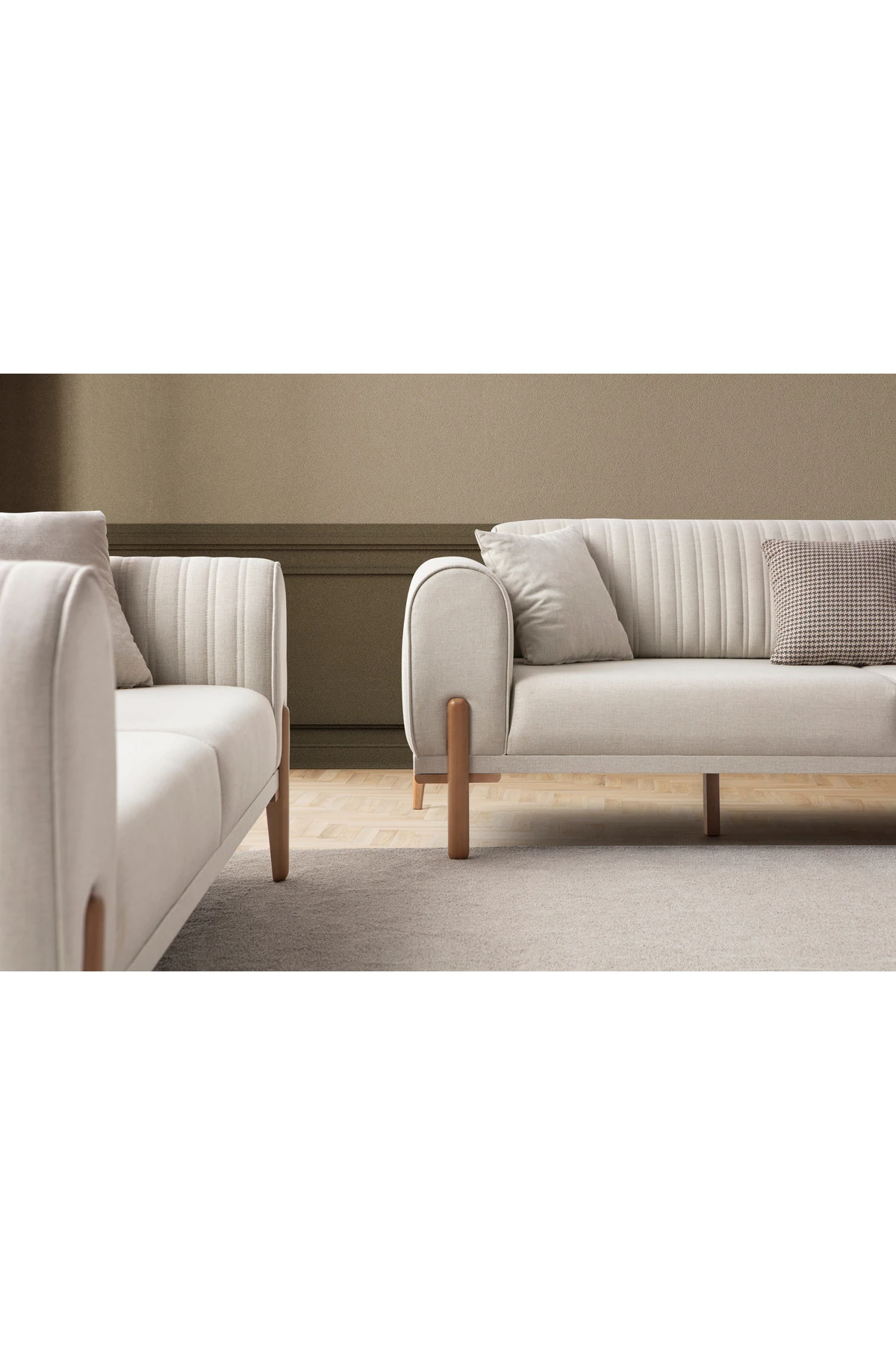 Galata Üçlü Koltuk Krem