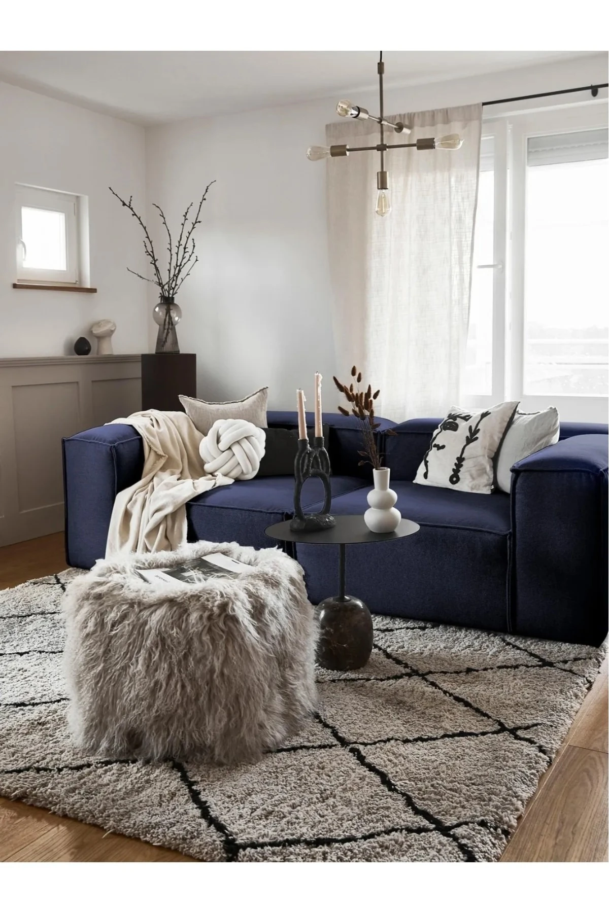 Mira 2 Modüler İkili Koltuk Keten Lacivert