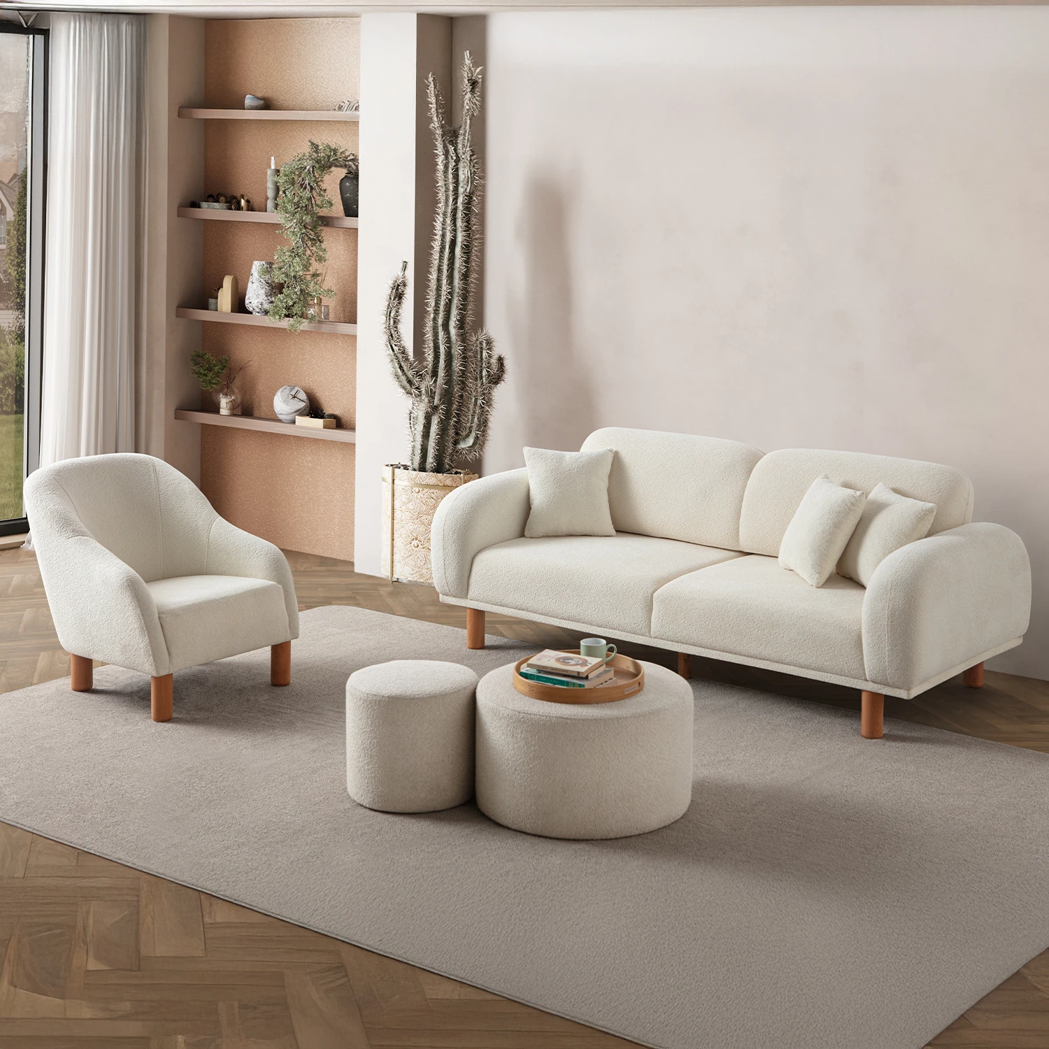 Regnum Koltuk Takımı 3+3+1 Krem