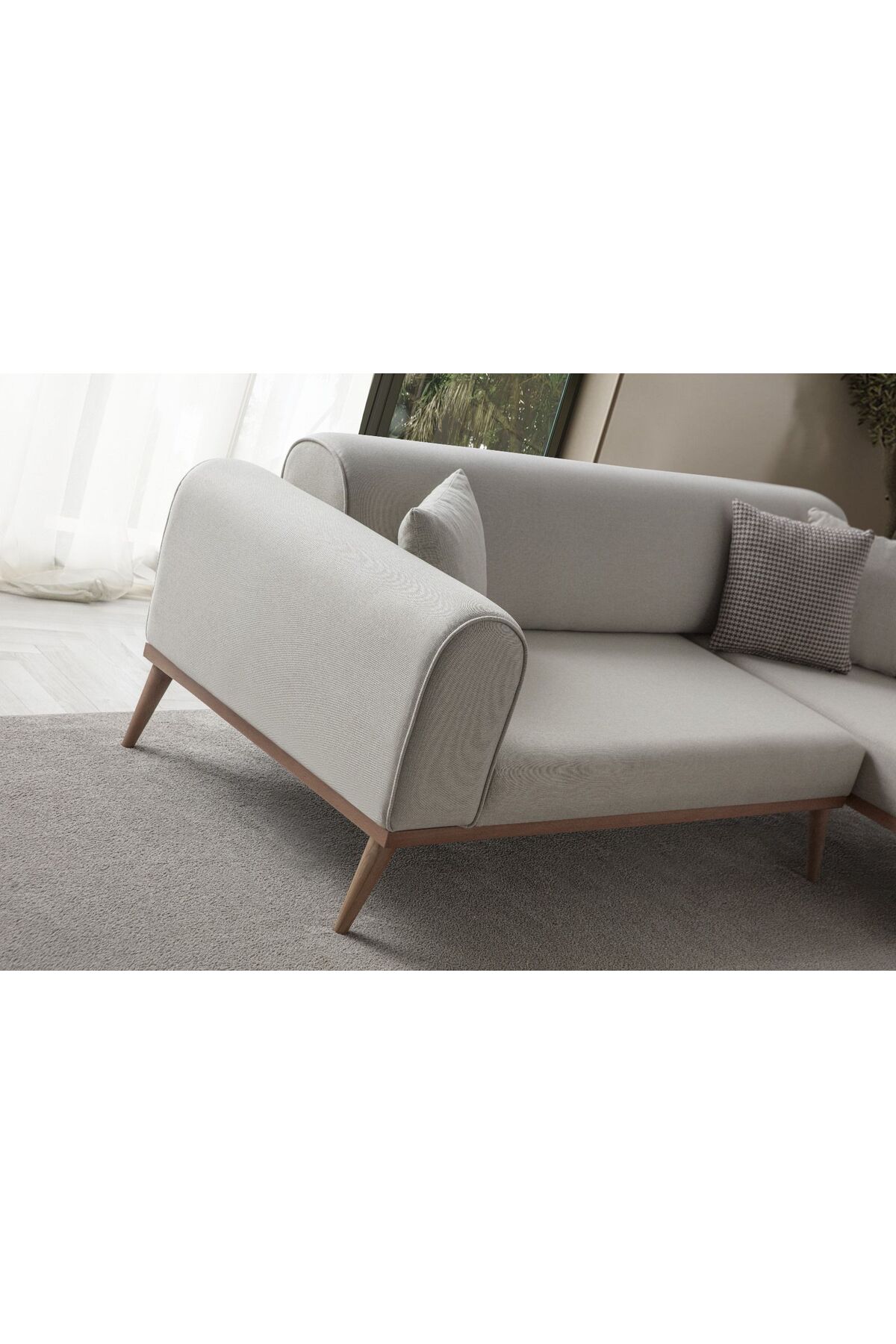 Rebull Köşe Koltuk Takımı Krem