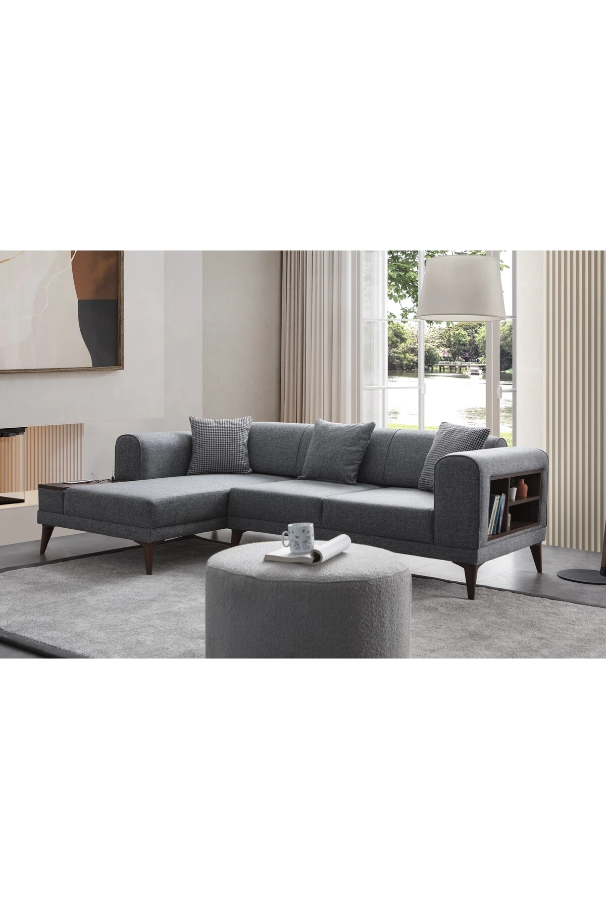 Drog Köşe Koltuk Takımı Gri