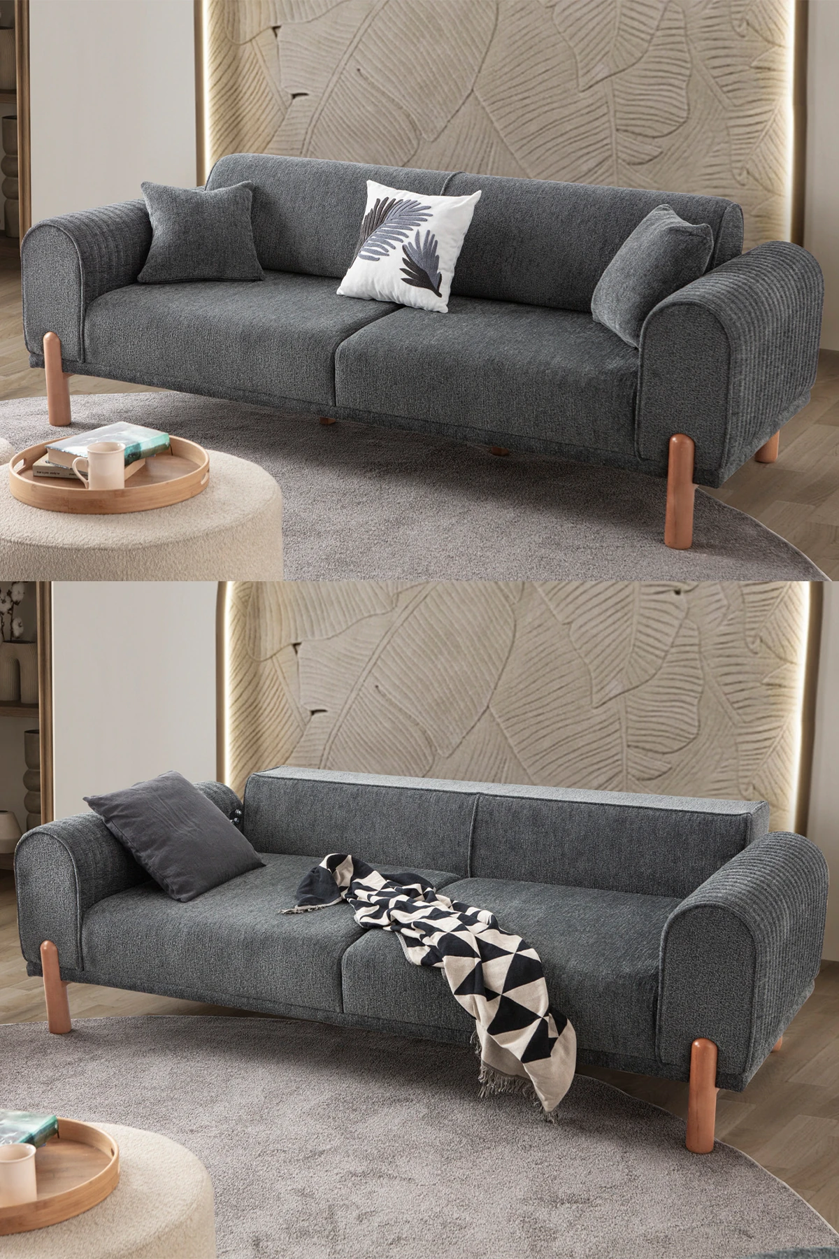 Armoni Üçlü Koltuk Antrasit