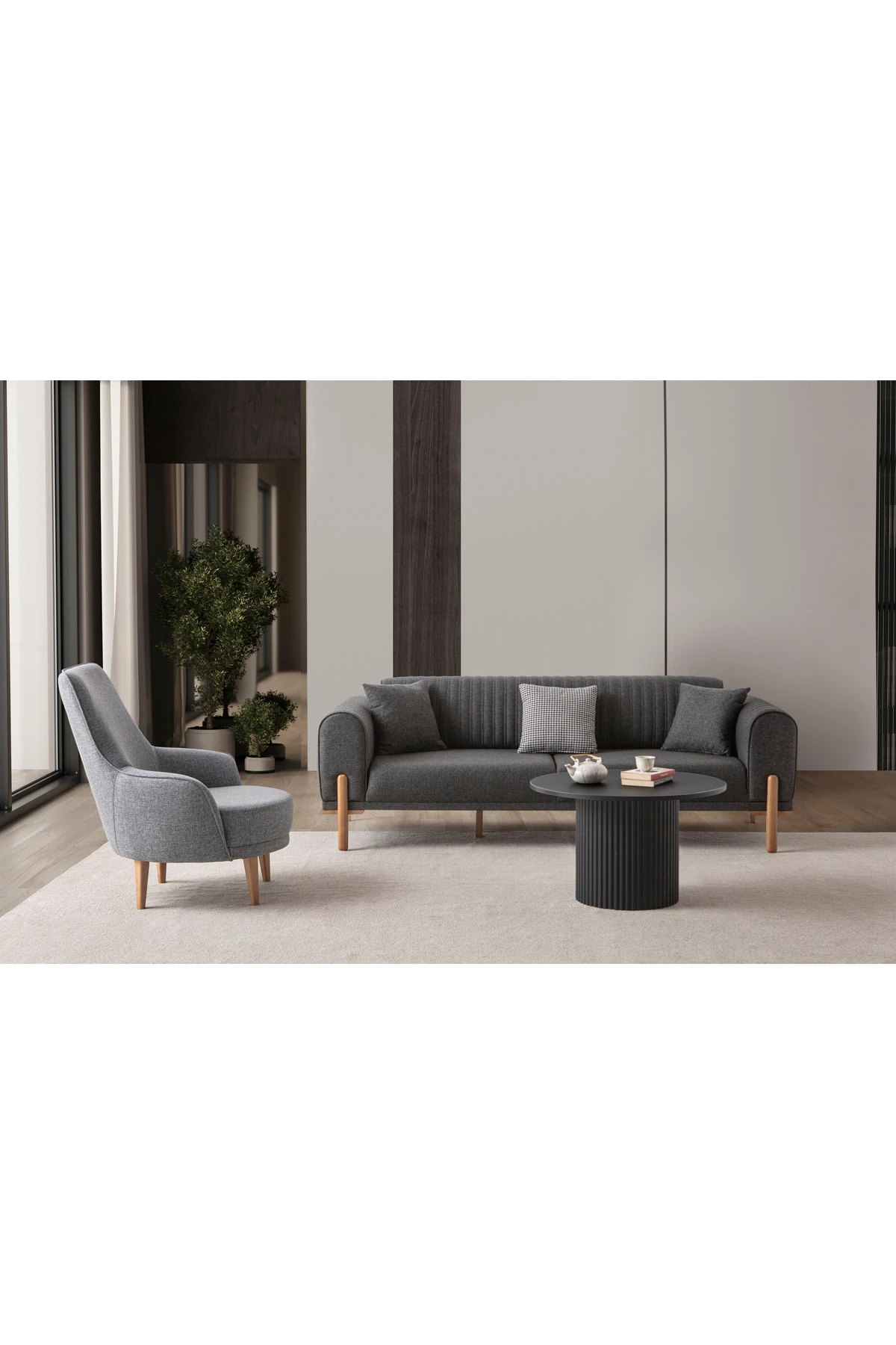 Galata 3+3+1+1 Koltuk Takımı Antrasit