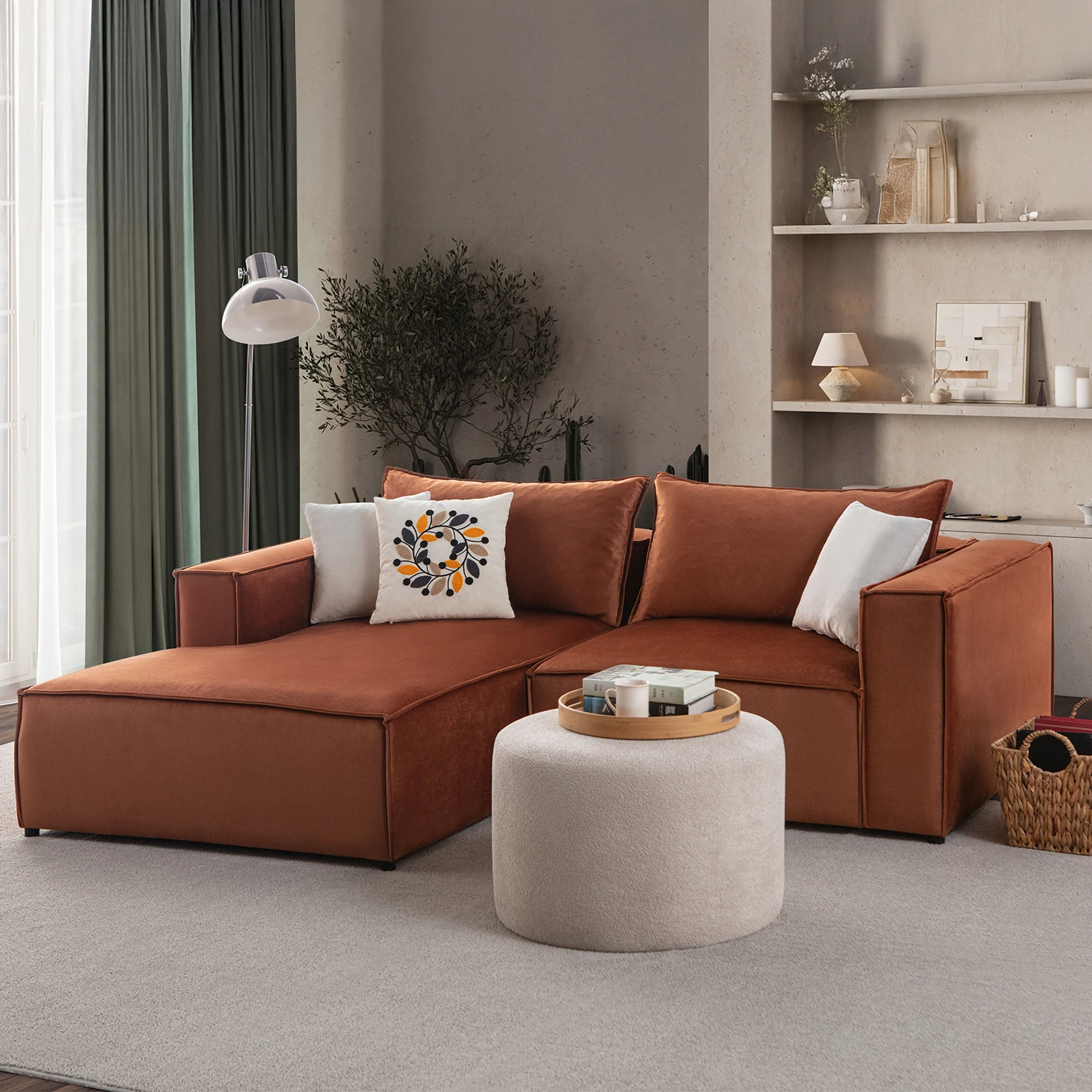 Arven Köşe Koltuk Takımı Kiremit