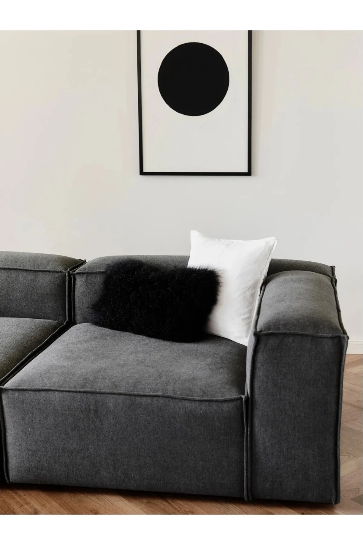 Mira Relax 4 Modül Köşe Koltuk Keten Antrasit