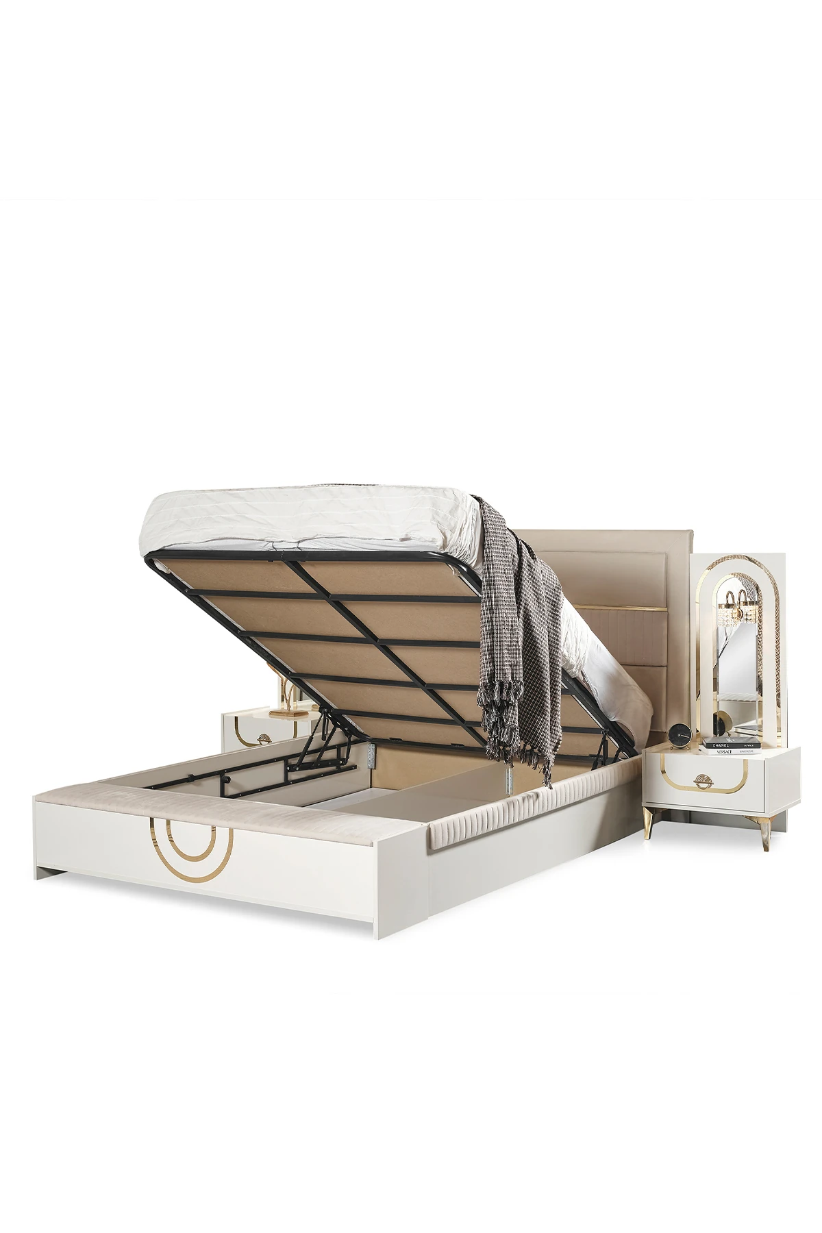 Safir Bazalı Karyola + Bench