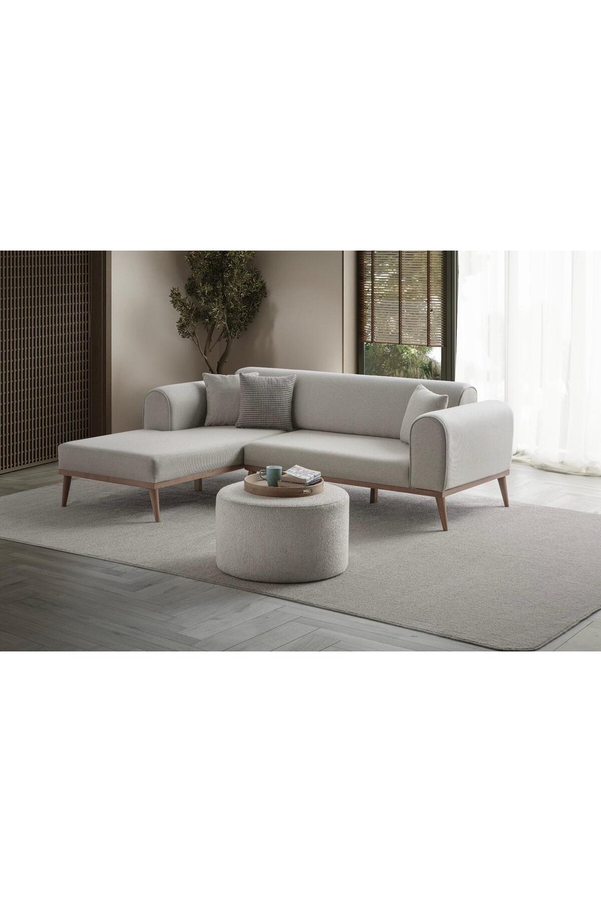 Rebull Köşe Koltuk Takımı Krem