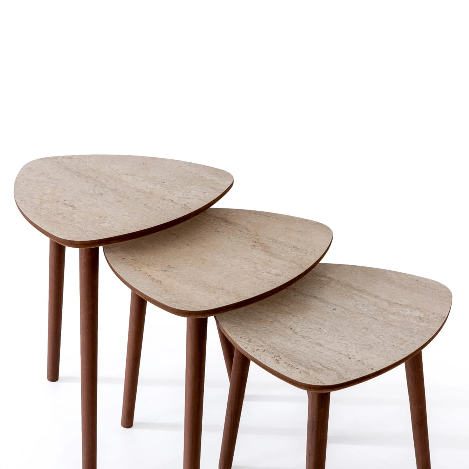 Vera Üçlü Zigon Sehpa Krem