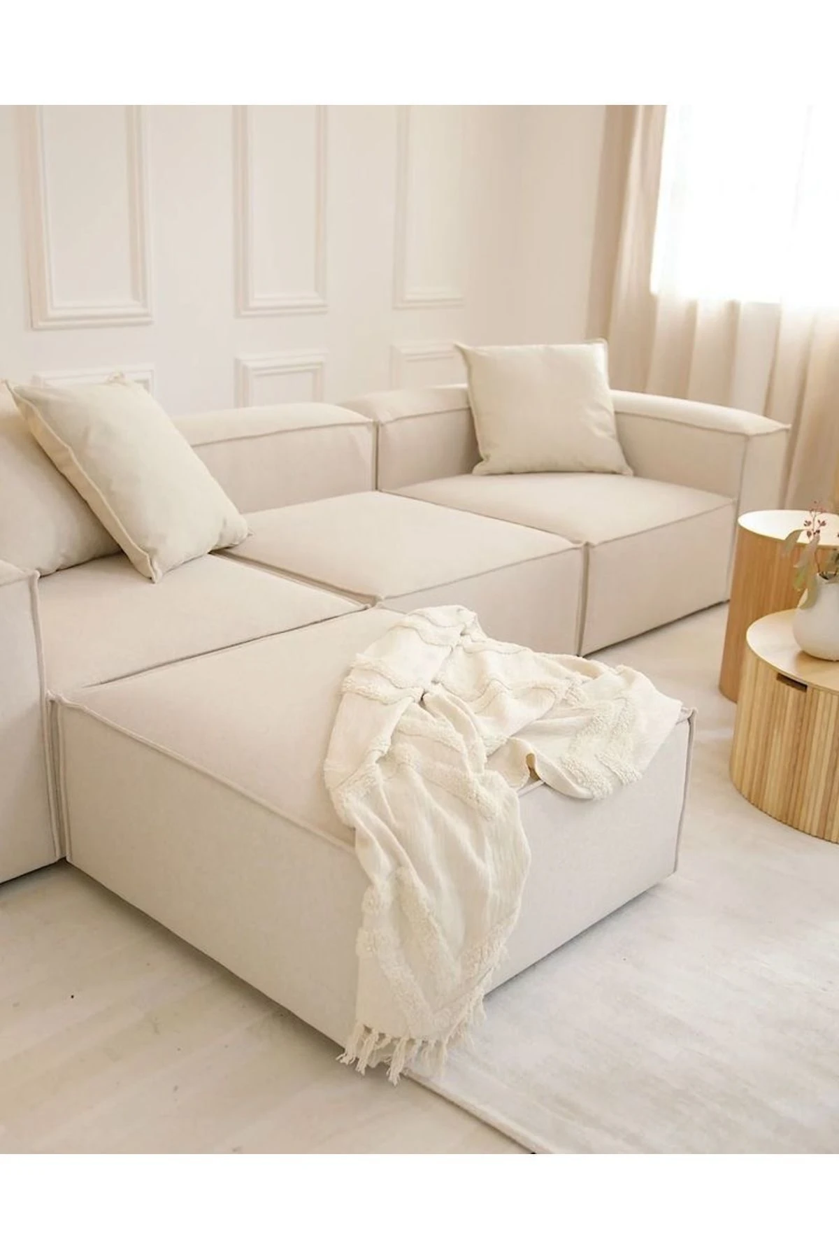 Mira Relax Krem Köşe Koltuk