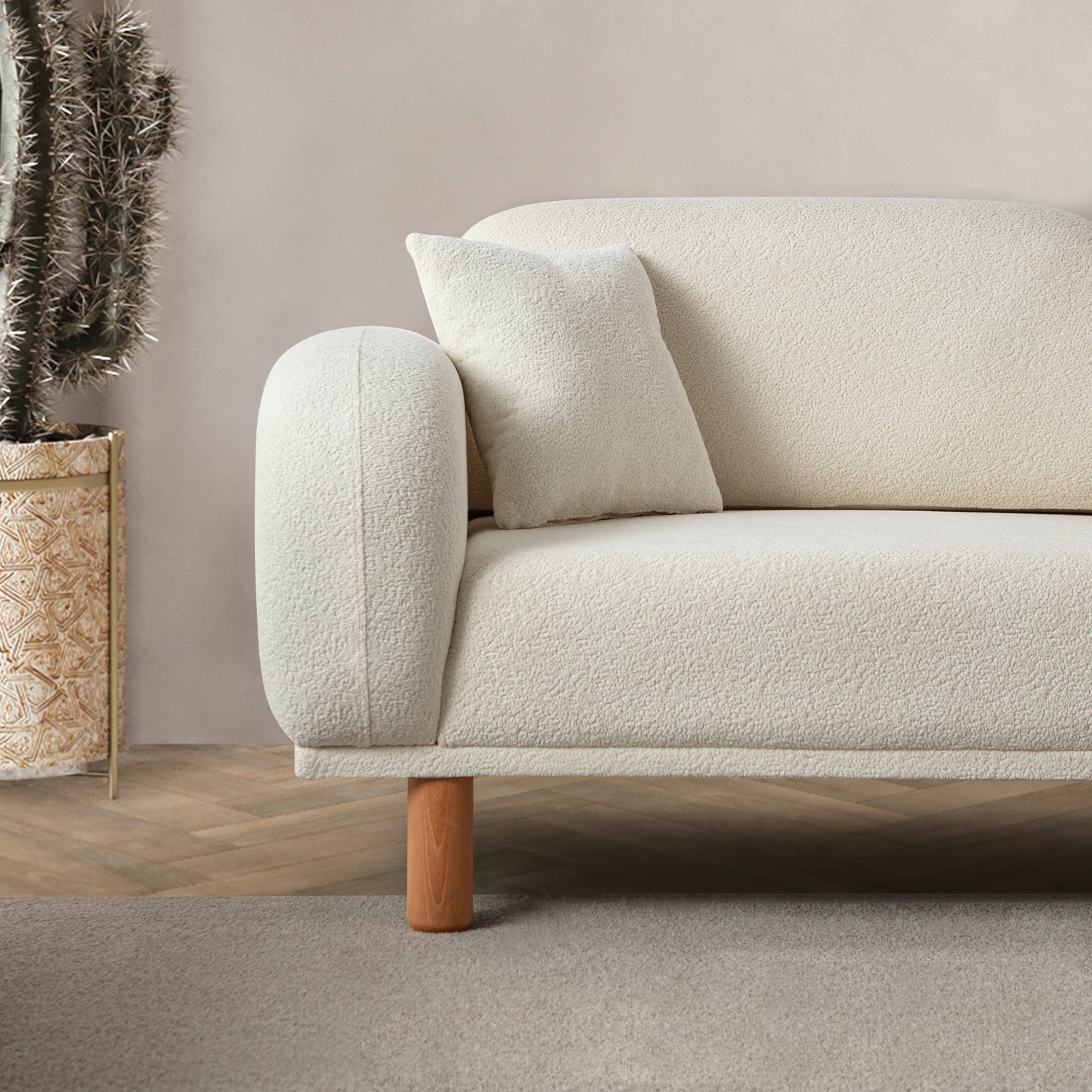 Regnum Üçlü Koltuk Krem