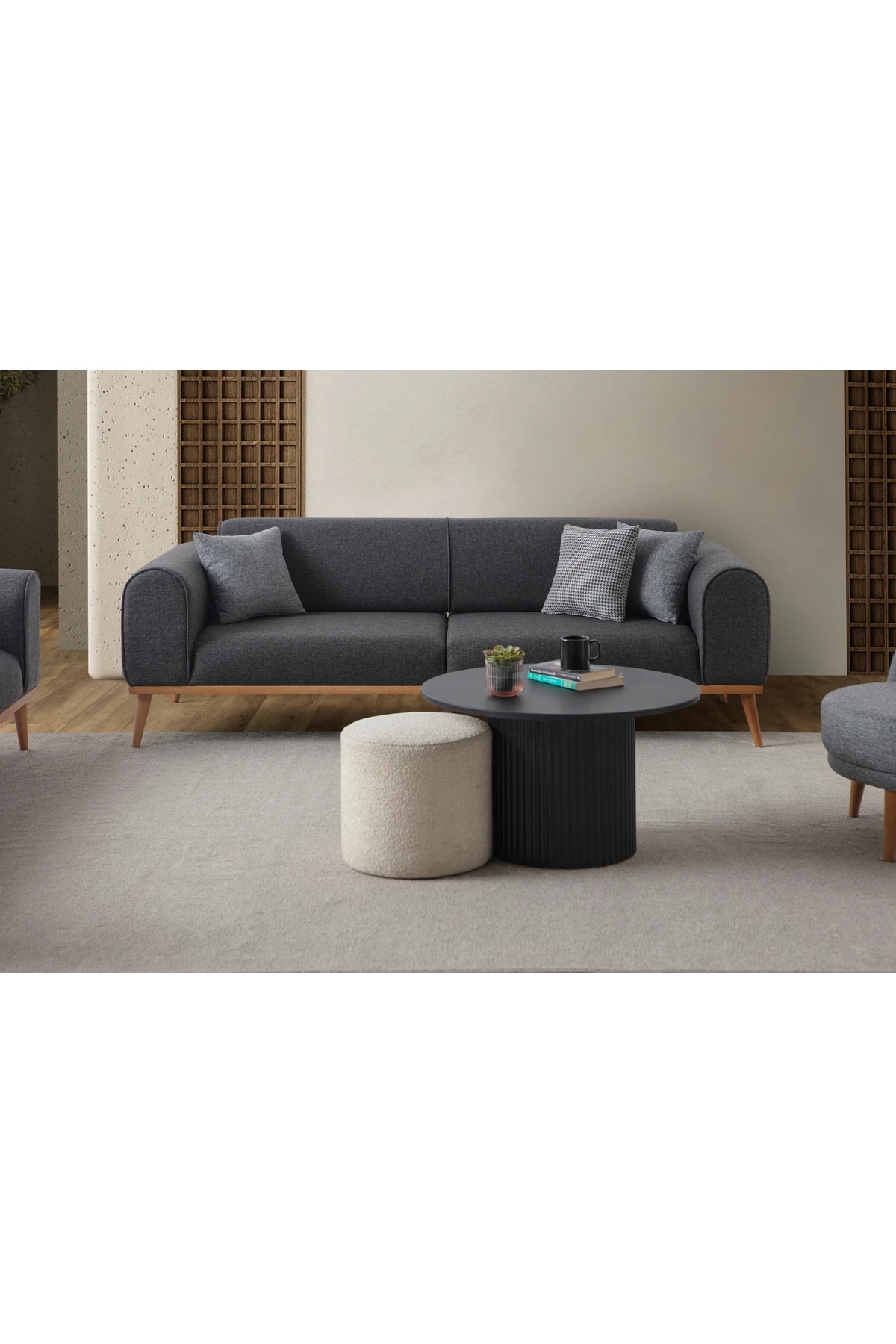 Rebull 3+3+1+1 Koltuk Takımı Antrasit