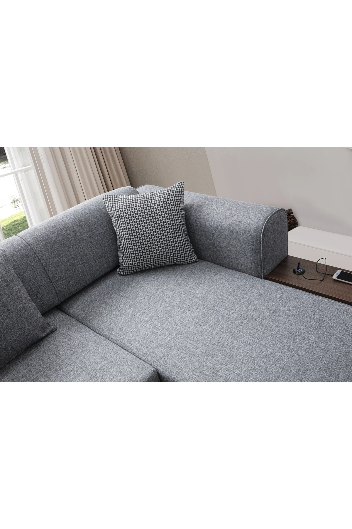 Drog Köşe Koltuk Takımı Gri
