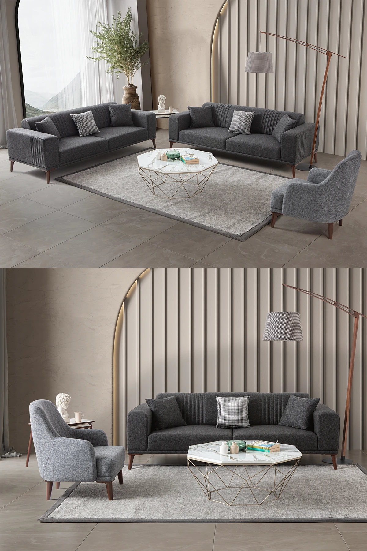 Regnar 3+3+1 Koltuk Takımı Antrasit