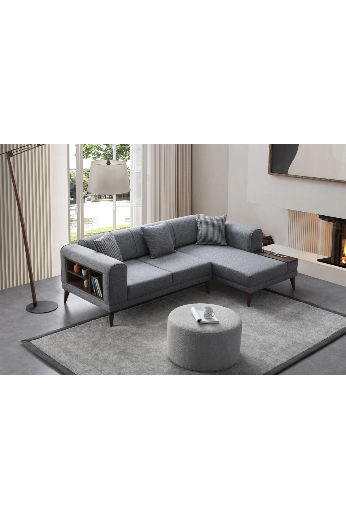 Drog Köşe Koltuk Takımı Gri