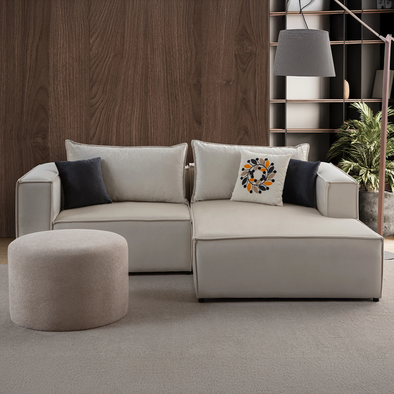 Arven Köşe Koltuk Takımı Krem