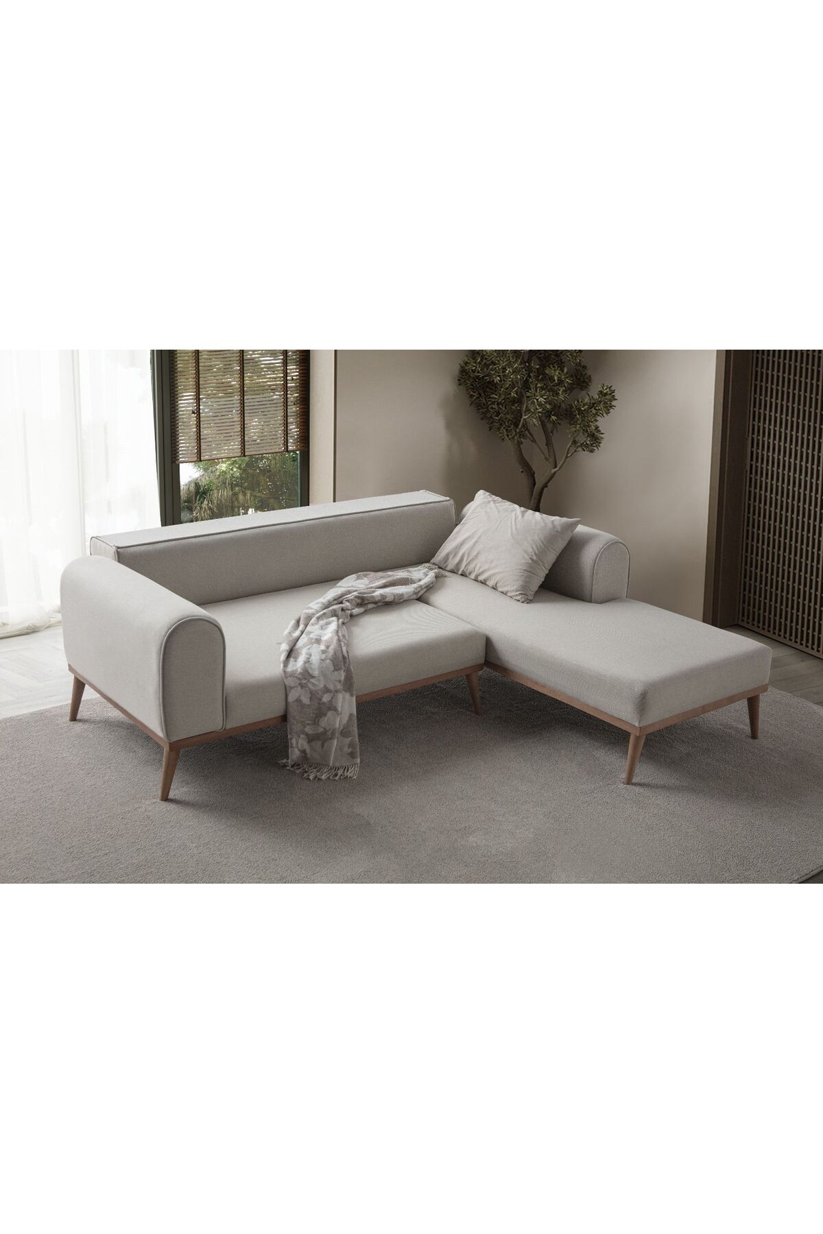 Rebull Köşe Koltuk Takımı Krem