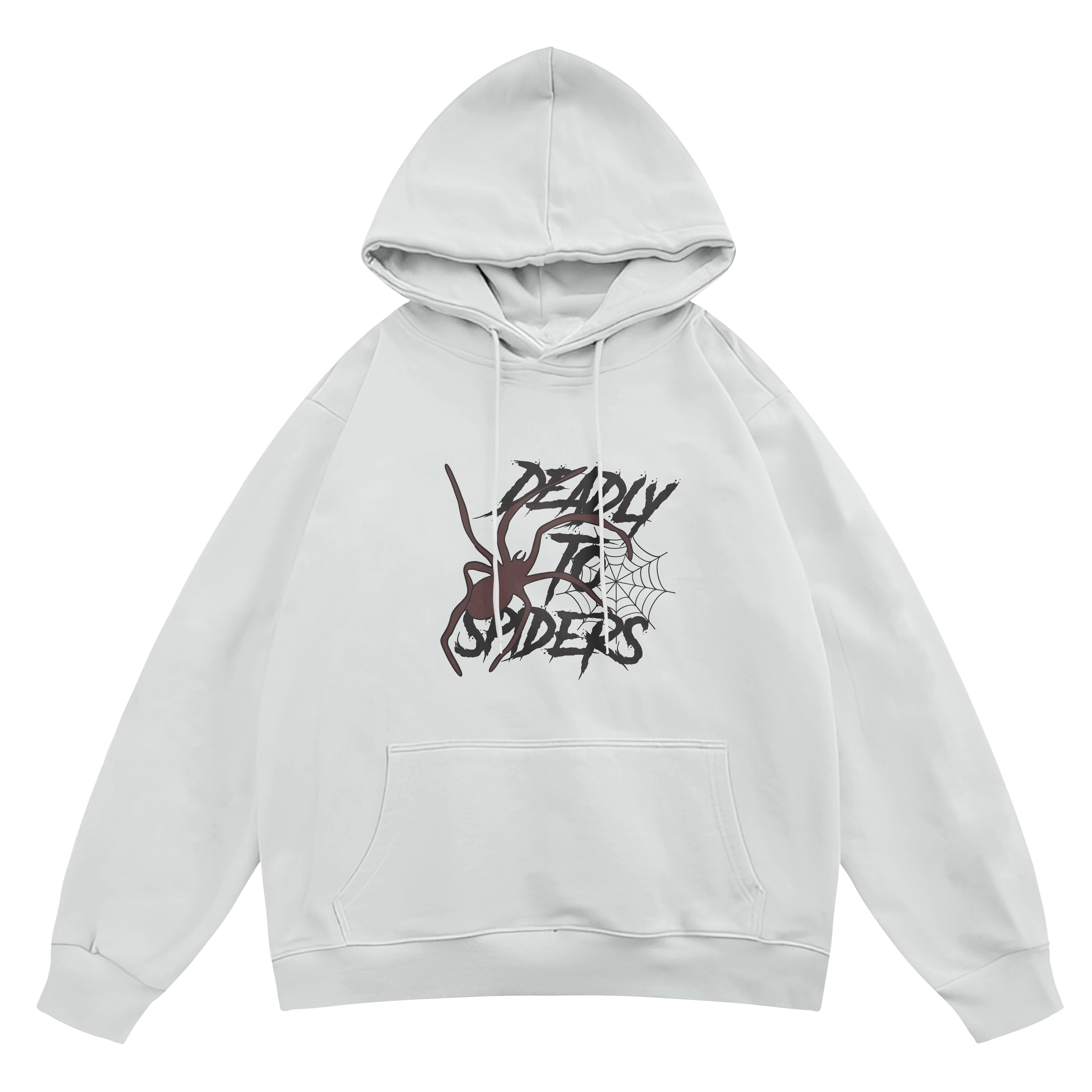 Unisex Deadly To Spiders Baskılı Kapşonlu Sweatshirt Hoodie