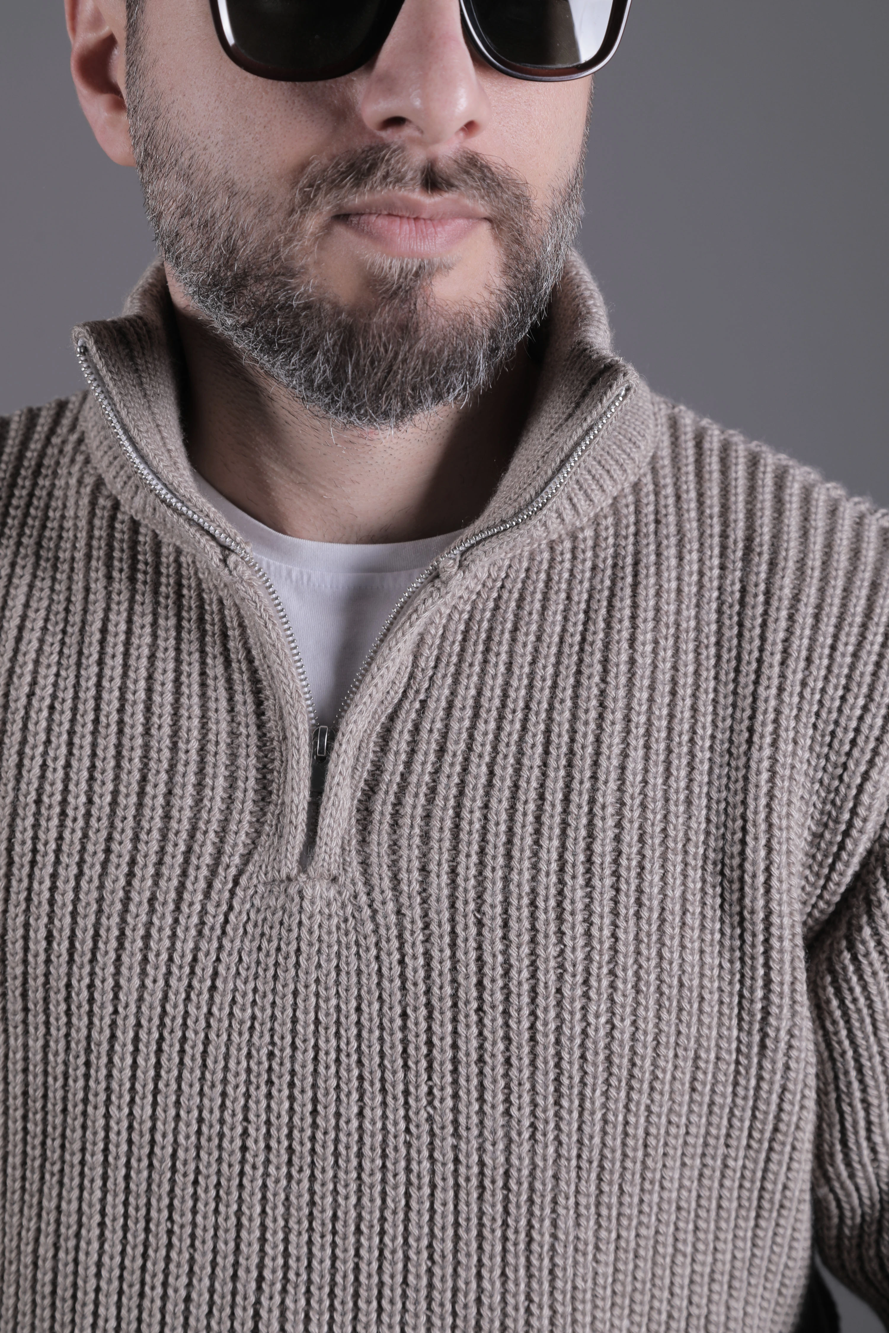 Yarım Fermuarlı Kalın Erkek Kazak