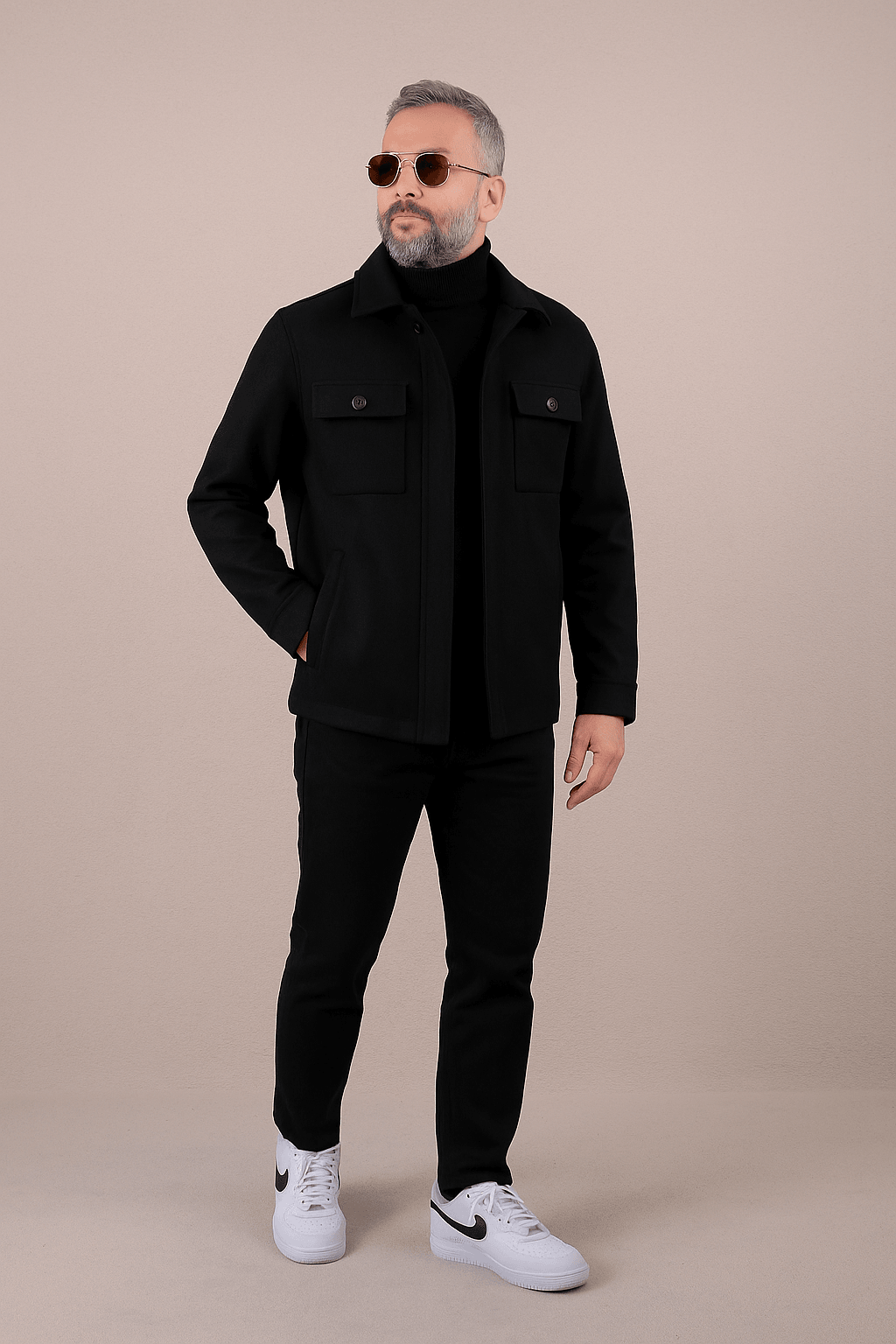 İtalyan Stil Slim Fit Erkek Kaşe Kaban