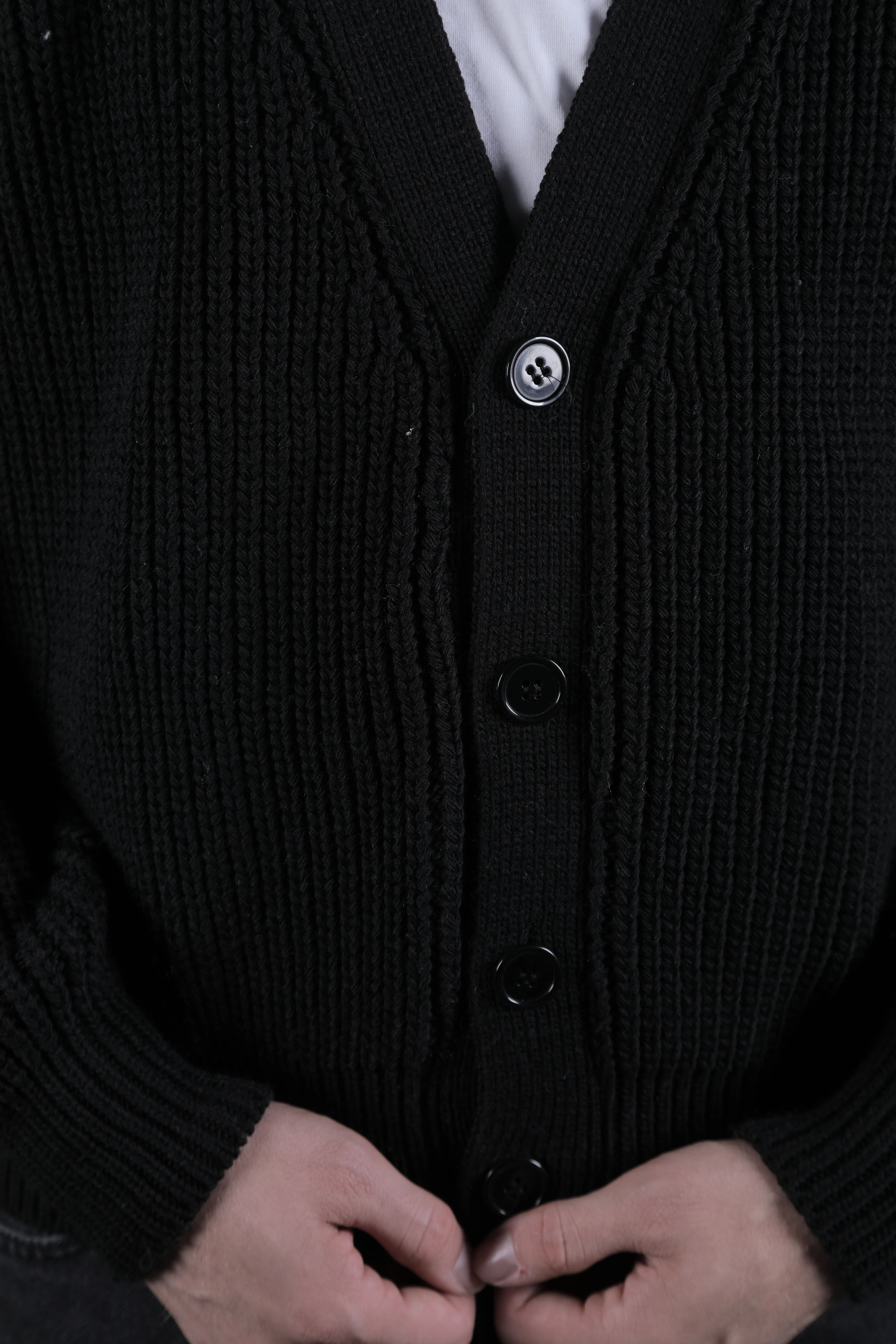 Dokulu Oversize Erkek Kalın Hırka