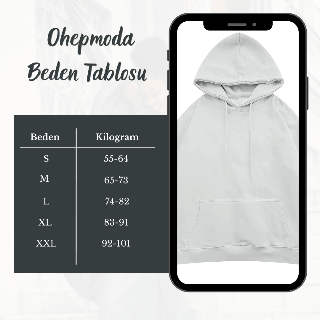 Unisex Simplicity Baskılı Kapşonlu Sweatshirt Hoodie