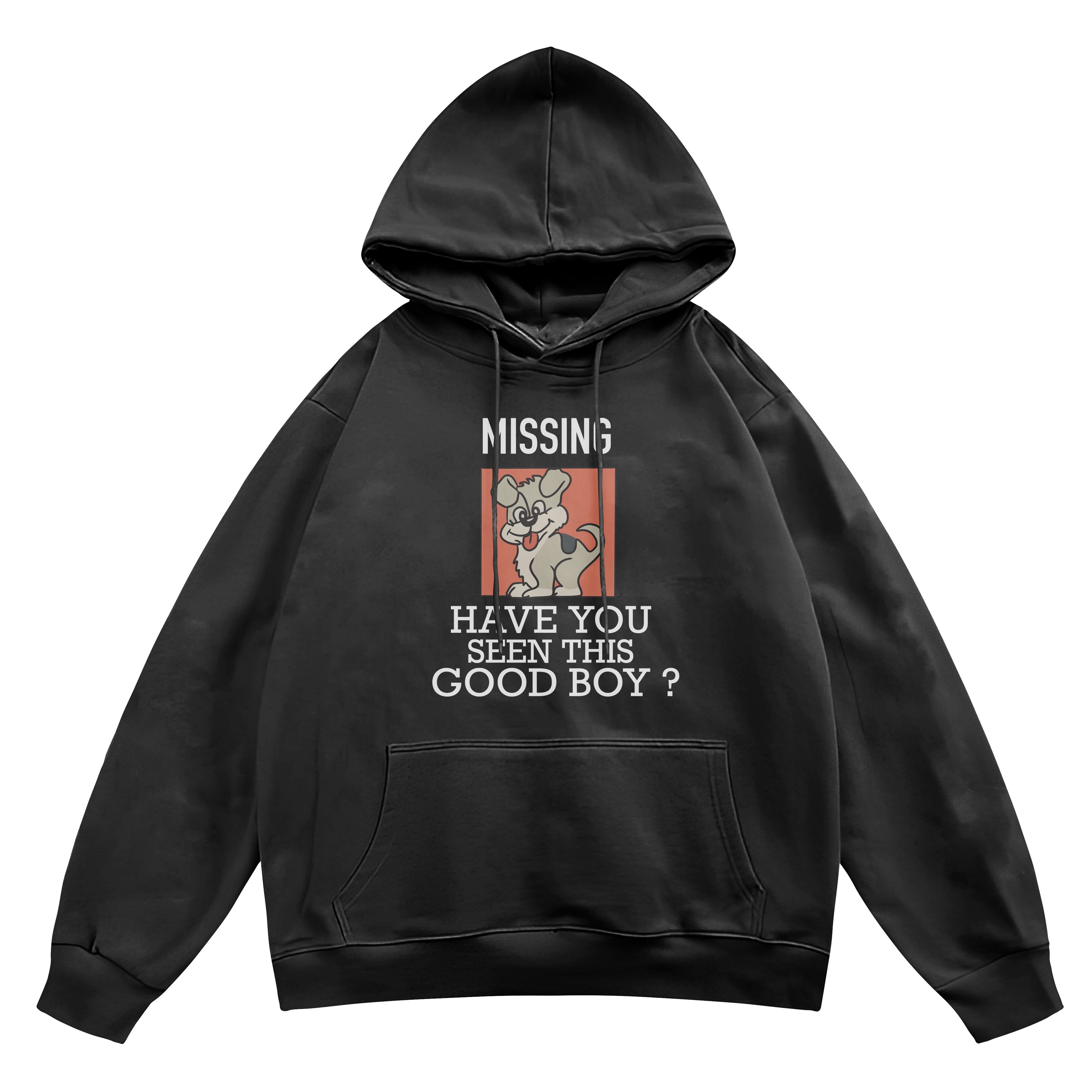 Unisex Good Boy Baskılı Kapşonlu Sweatshirt Hoodie