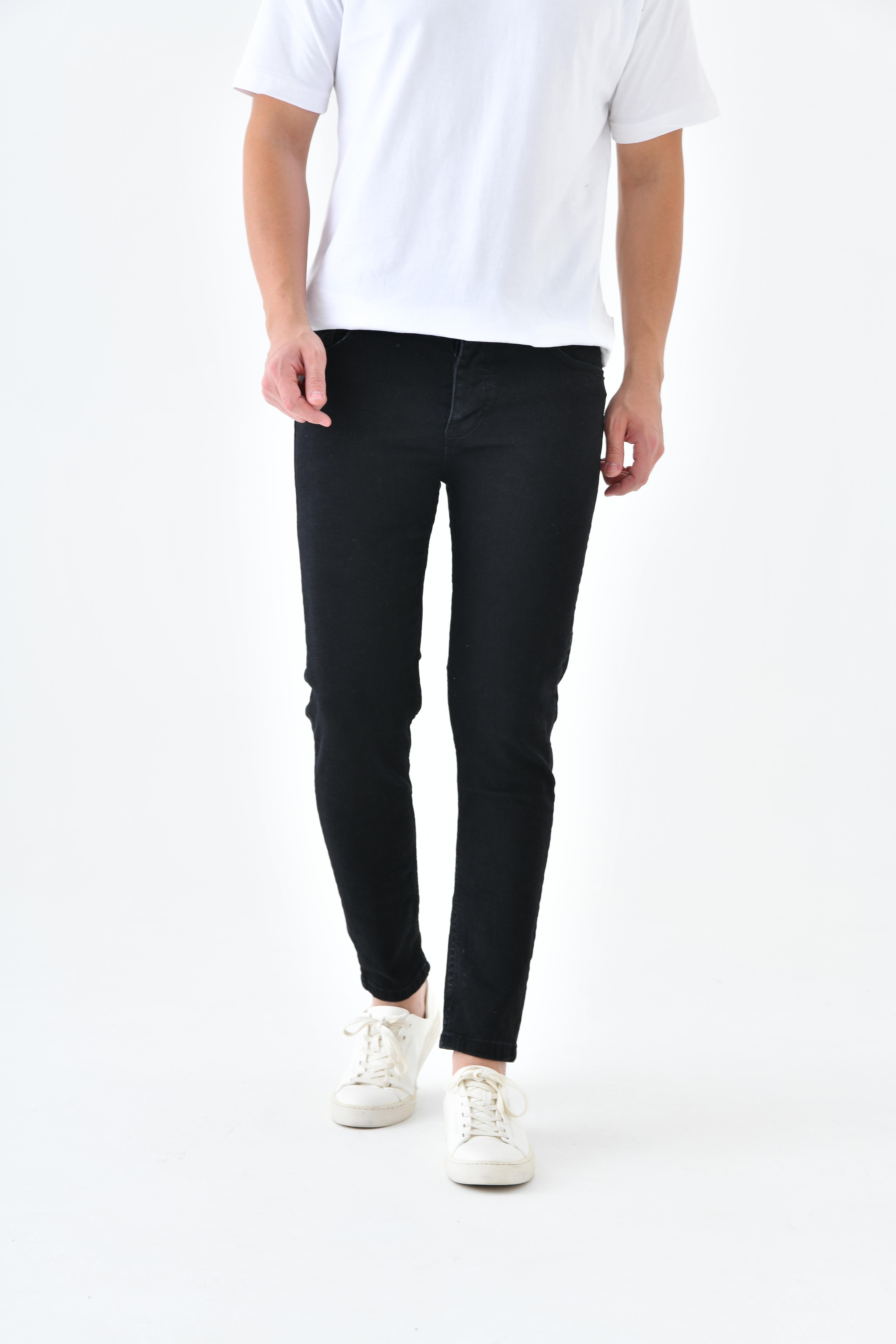Slim Fit Erkek Likralı Kot Pantolon Jeans - Siyah