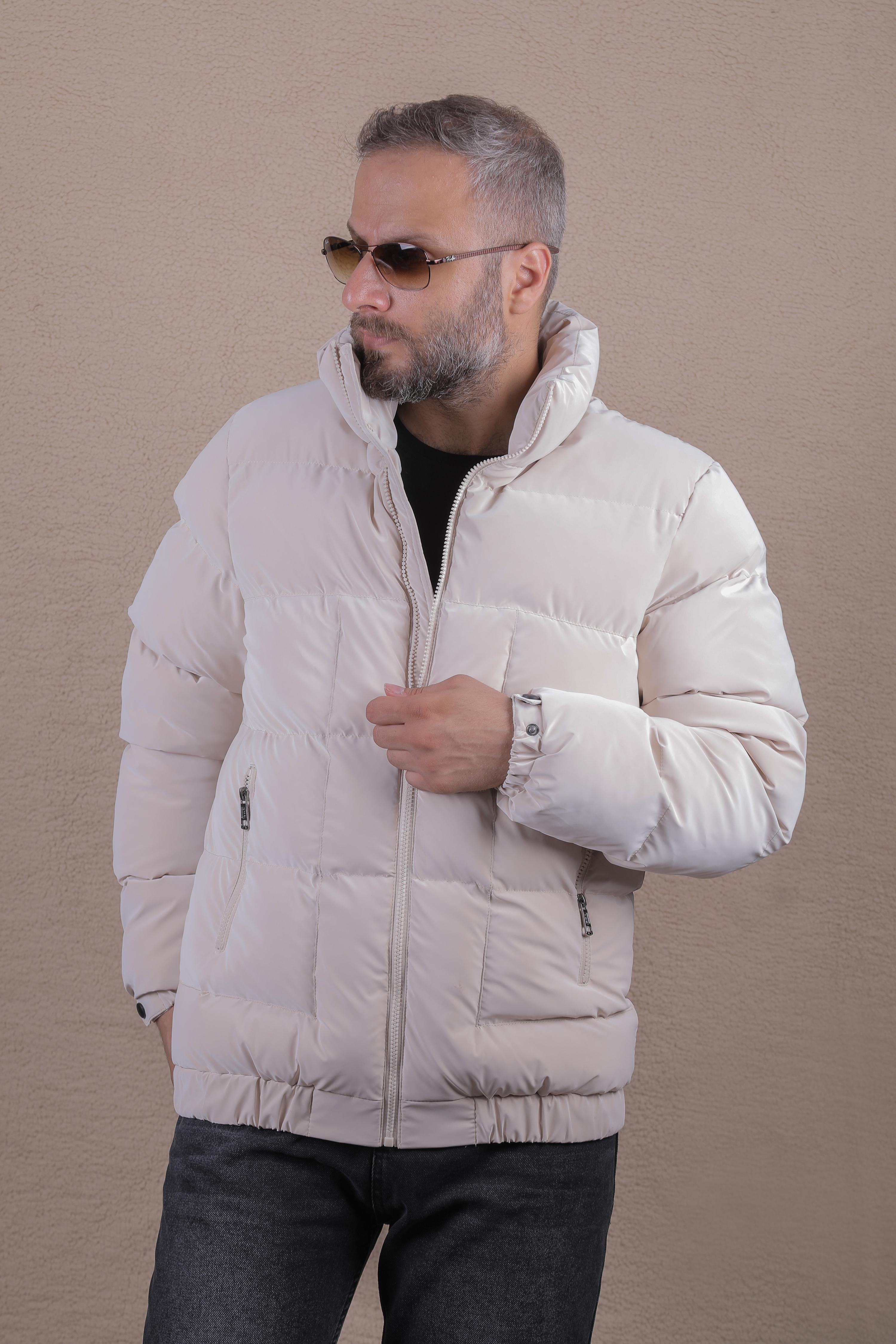 Dik Yaka Nova Soft Kumaş Erkek Şişme Mont