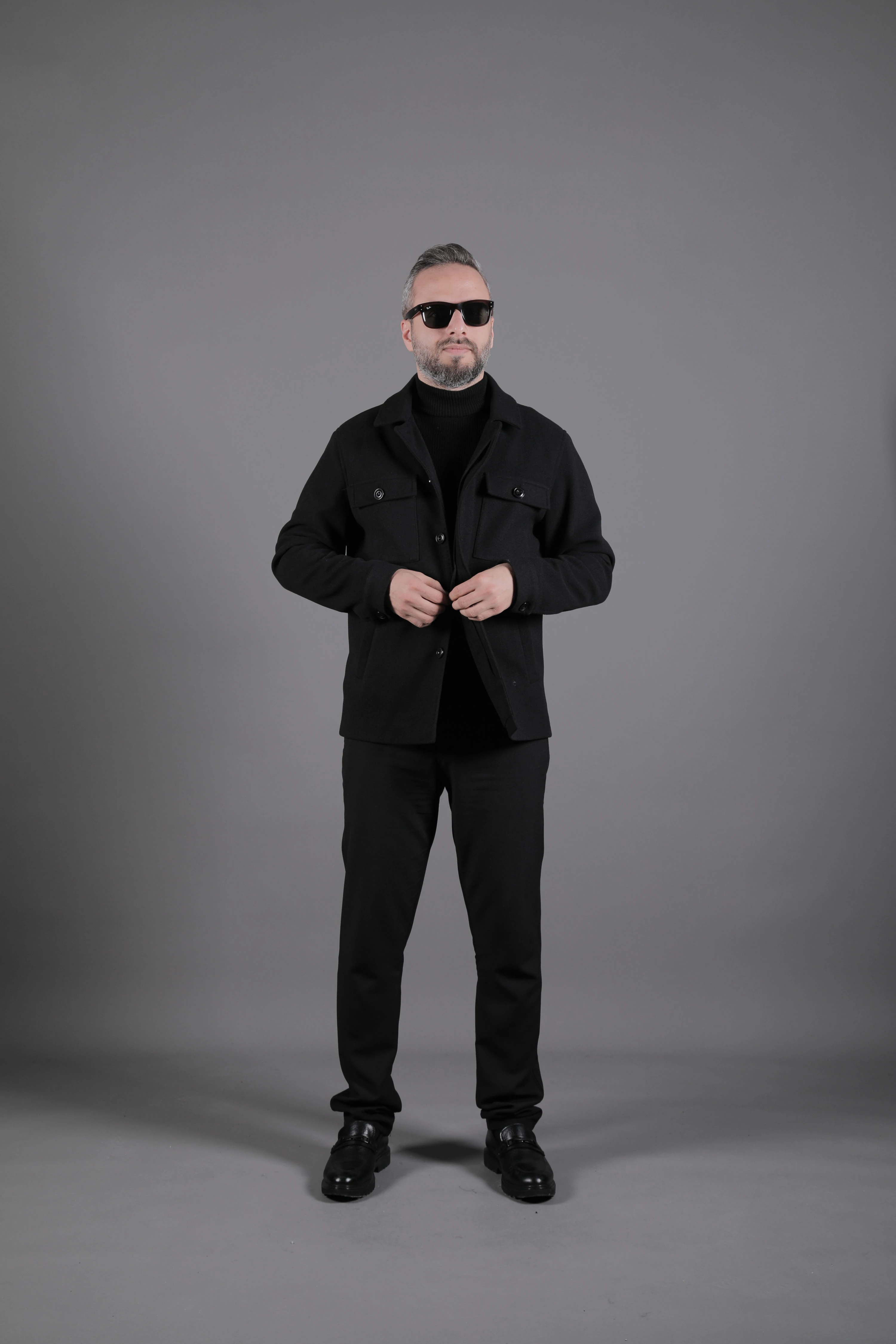 Dikiş Detaylı Erkek Kaşe Kaban Mont