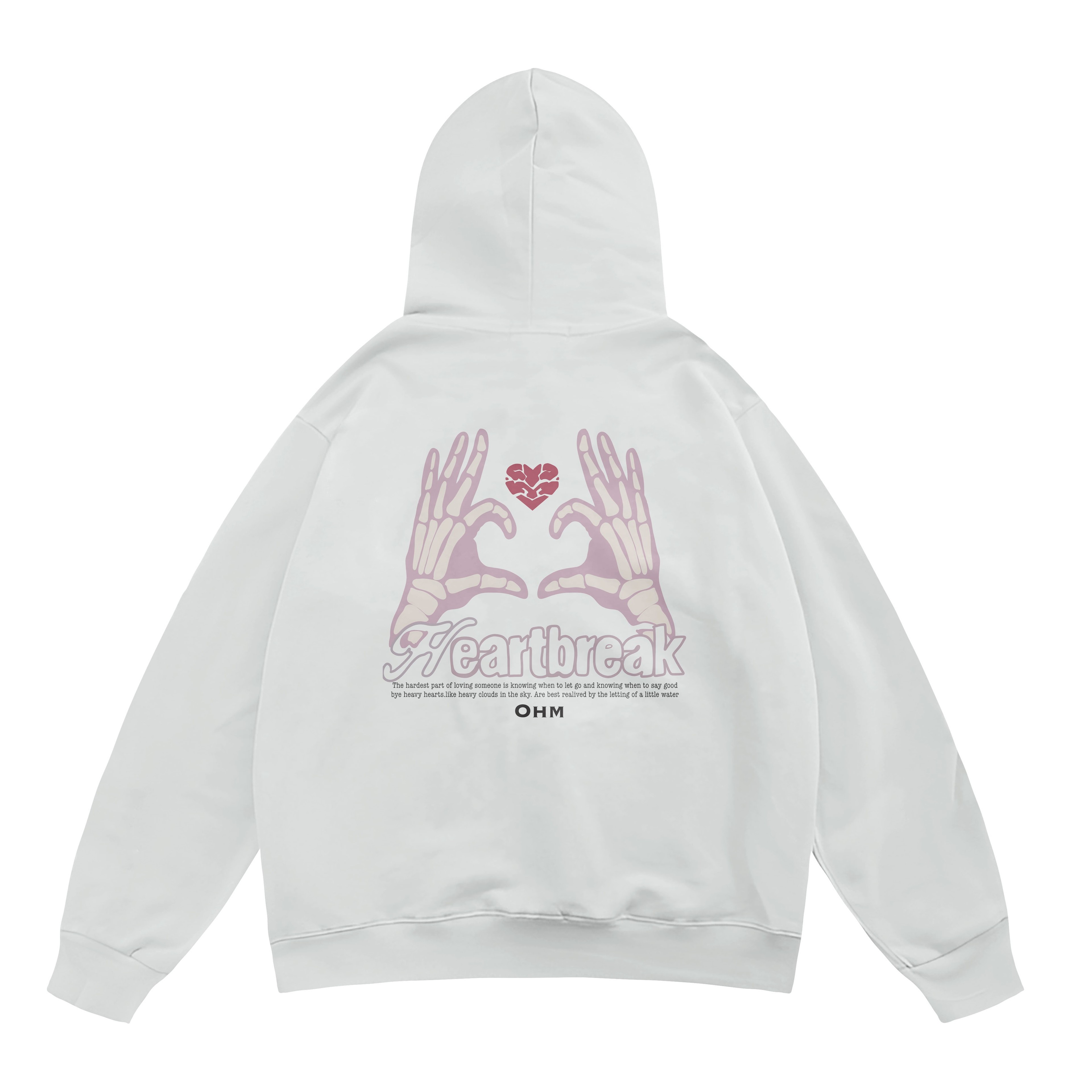 Unisex Heartbreak Ön Arka Baskılı Kapşonlu Sweatshirt Hoodie