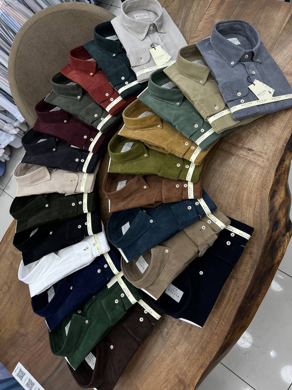 Yıkamalı Erkek Kadife Gömlek - Kahverengi