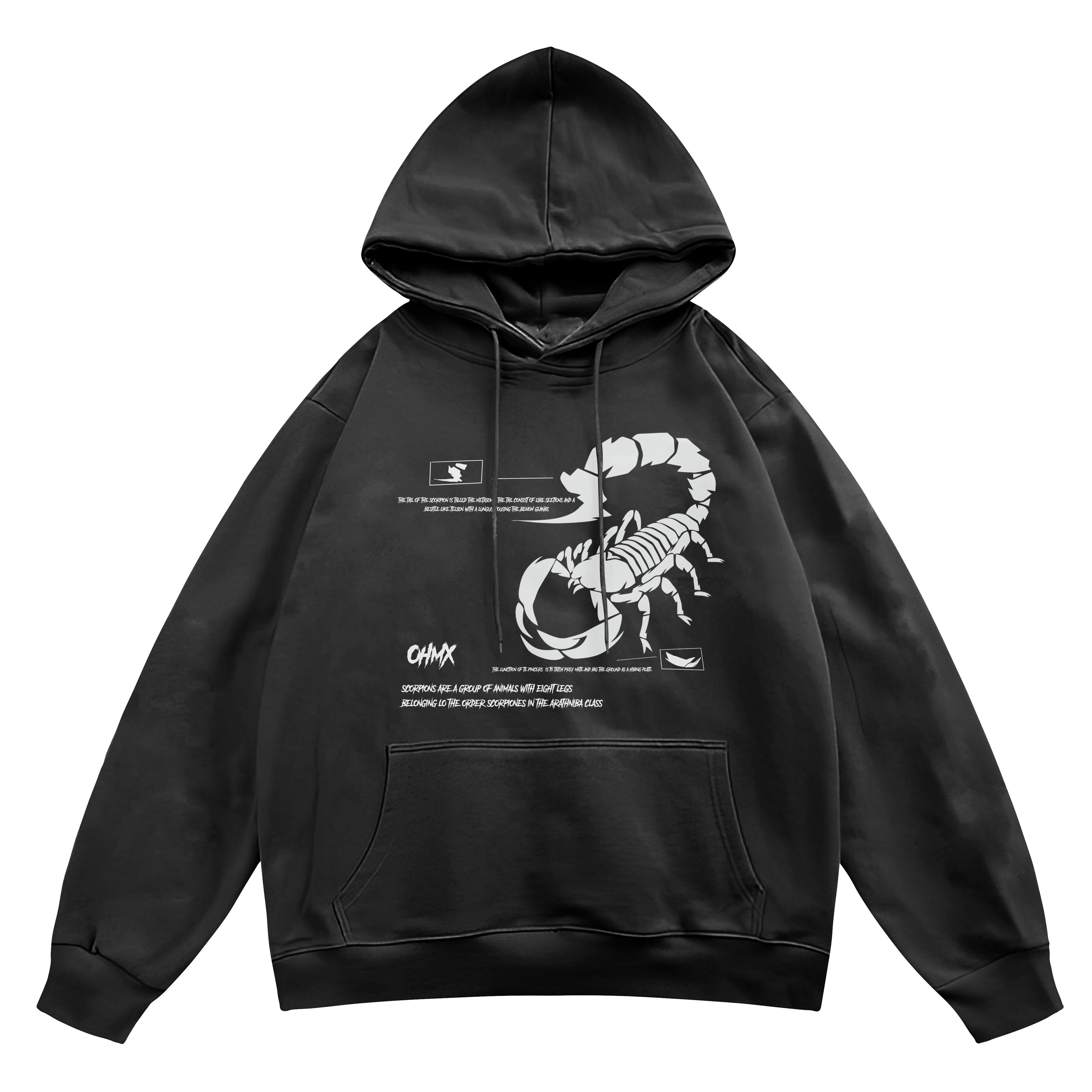 Unisex Scorpions Baskılı Kapşonlu Sweatshirt Hoodie