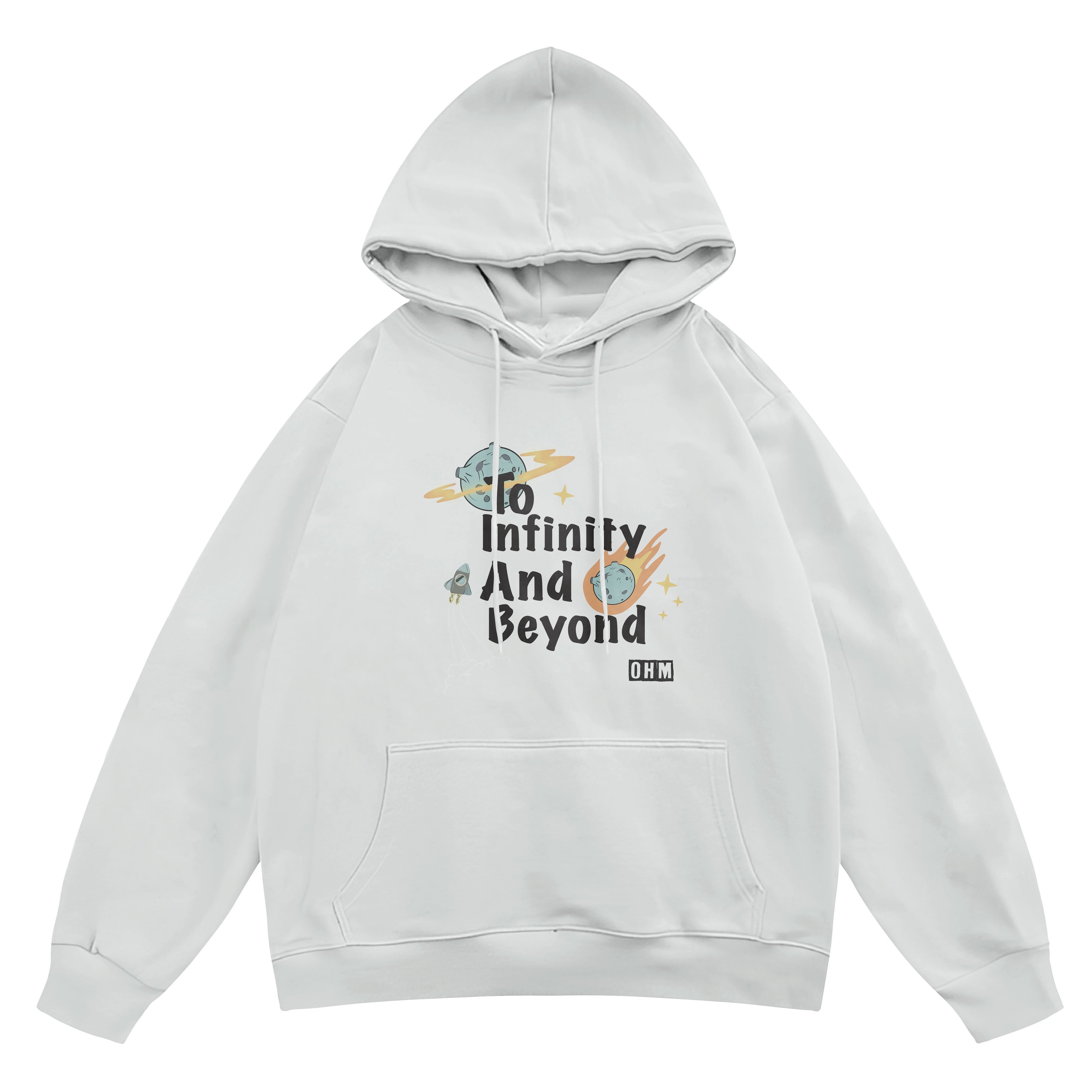 Unisex To Infinity Baskılı Kapşonlu Sweatshirt Hoodie