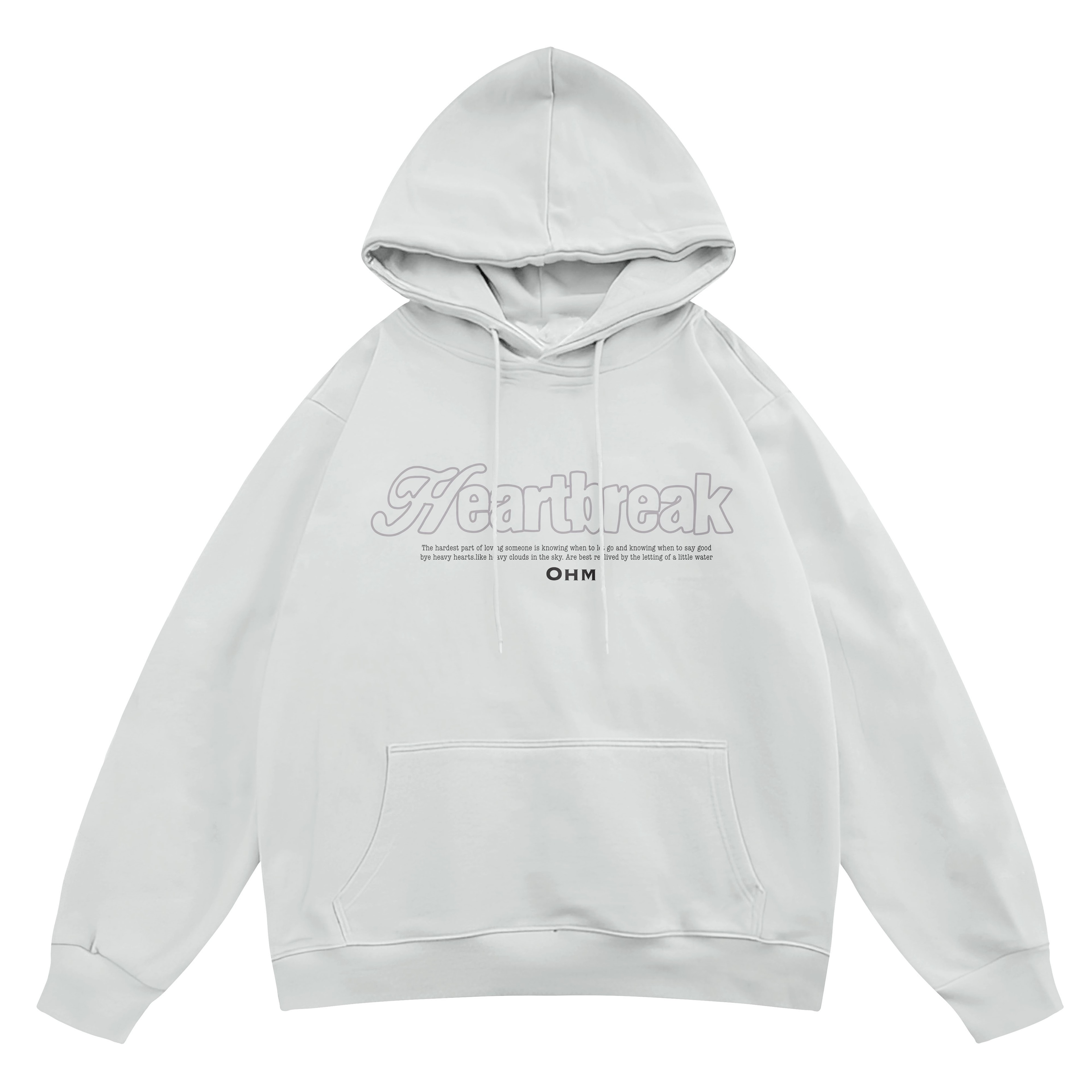 Unisex Heartbreak Ön Arka Baskılı Kapşonlu Sweatshirt Hoodie