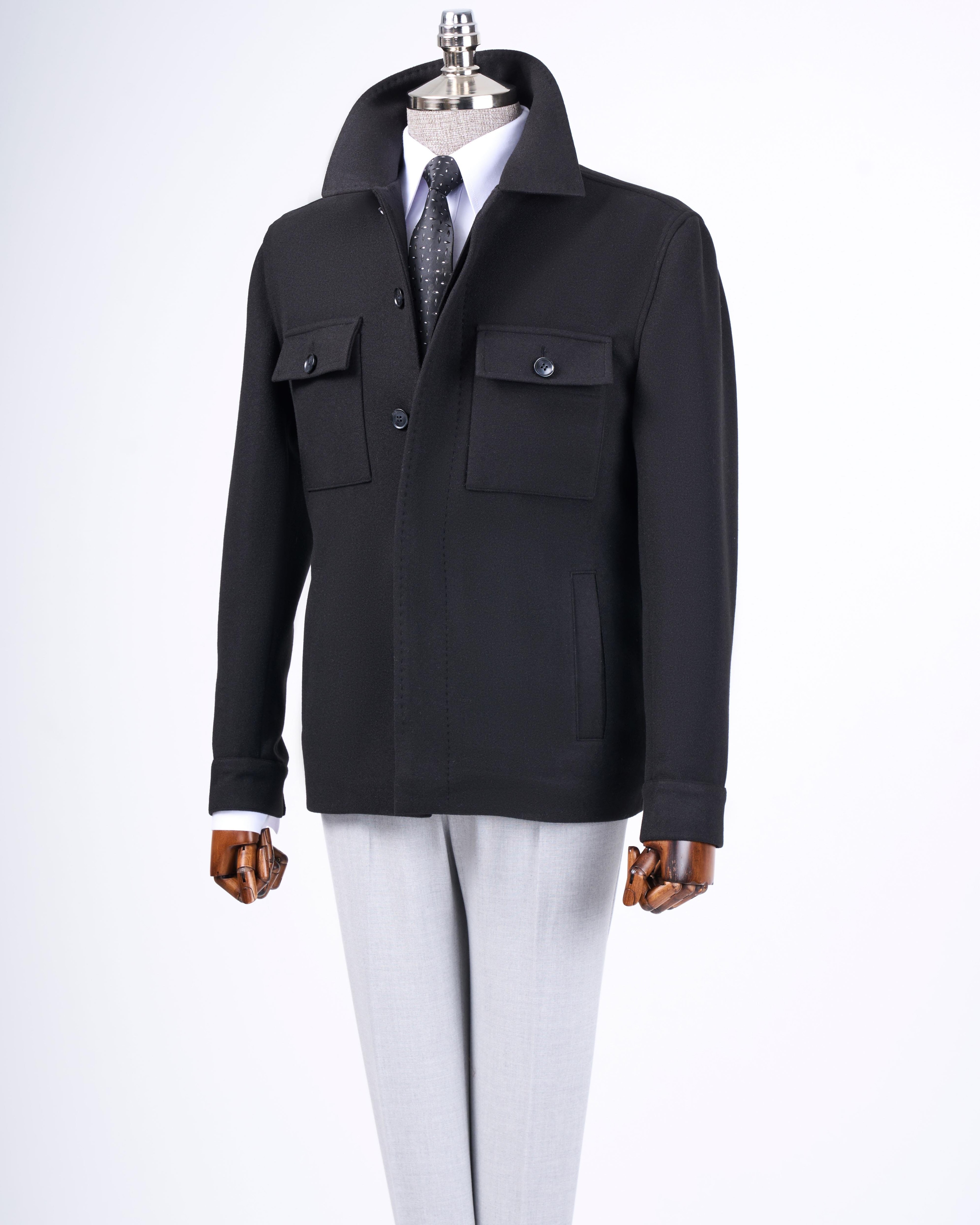İtalyan Stil Slim Fit Erkek Kaşe Kaban