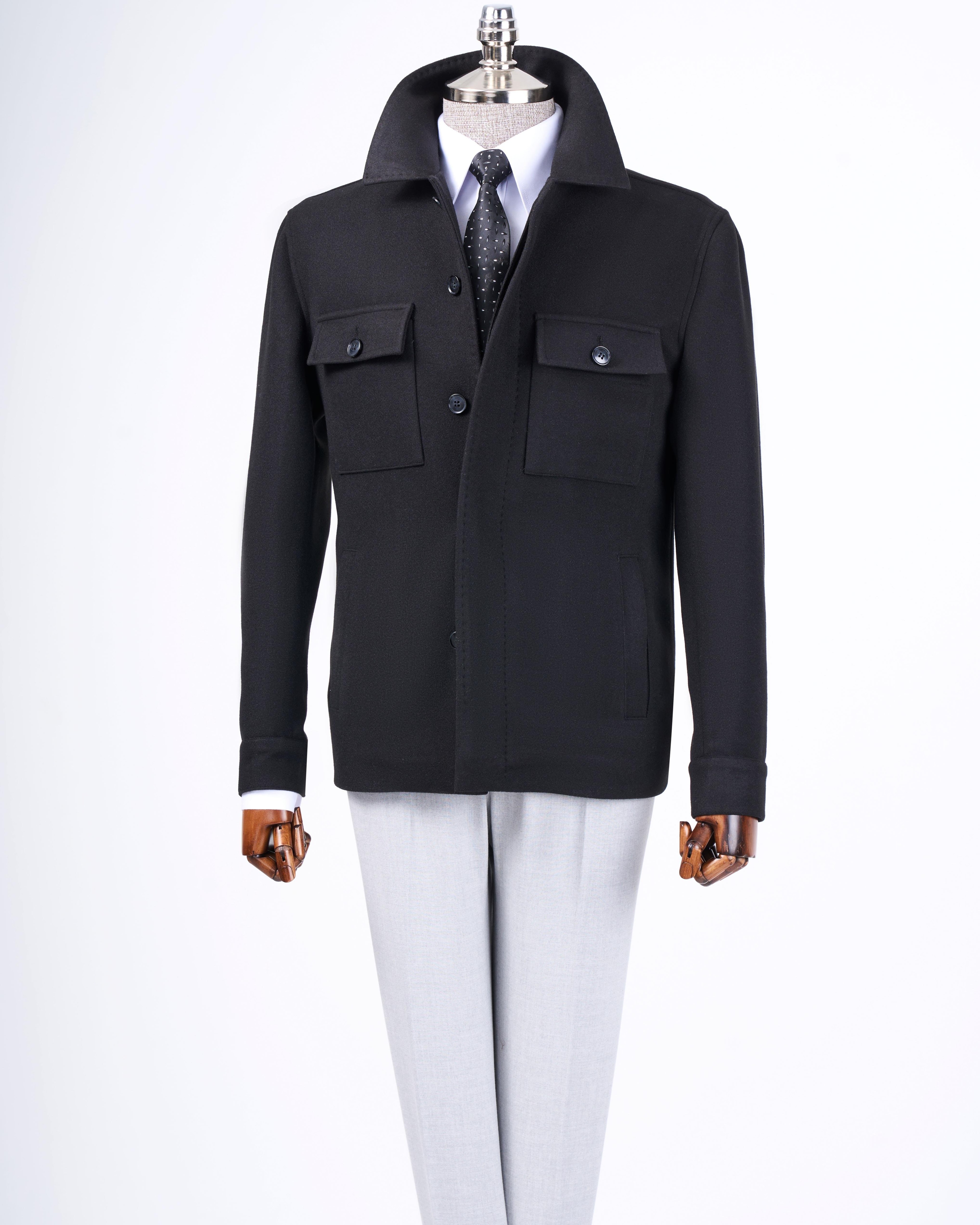 İtalyan Stil Slim Fit Erkek Kaşe Kaban