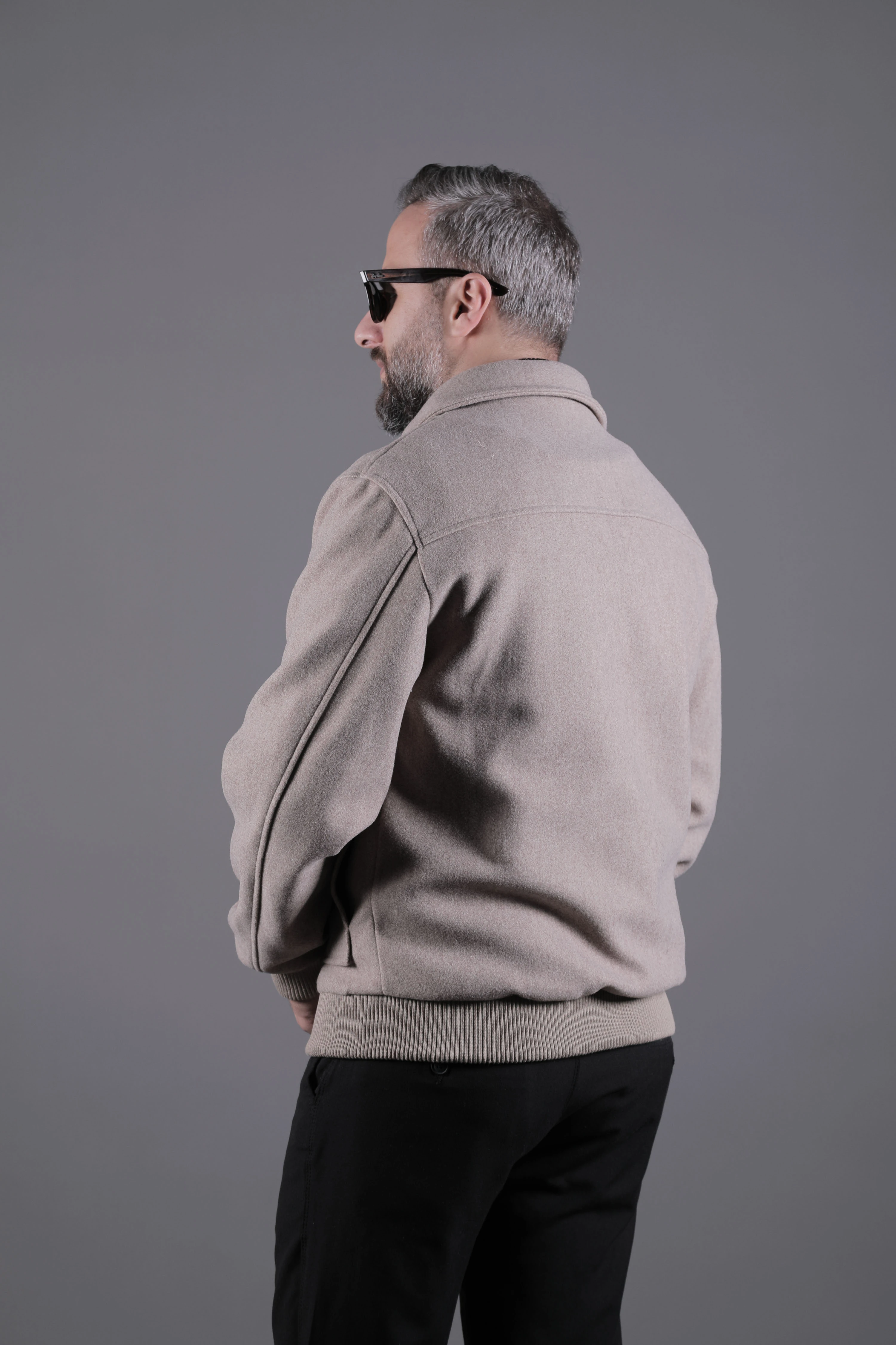 Torba Cepli Ribanalı Erkek Kaşe Kaban Mont - Vizon