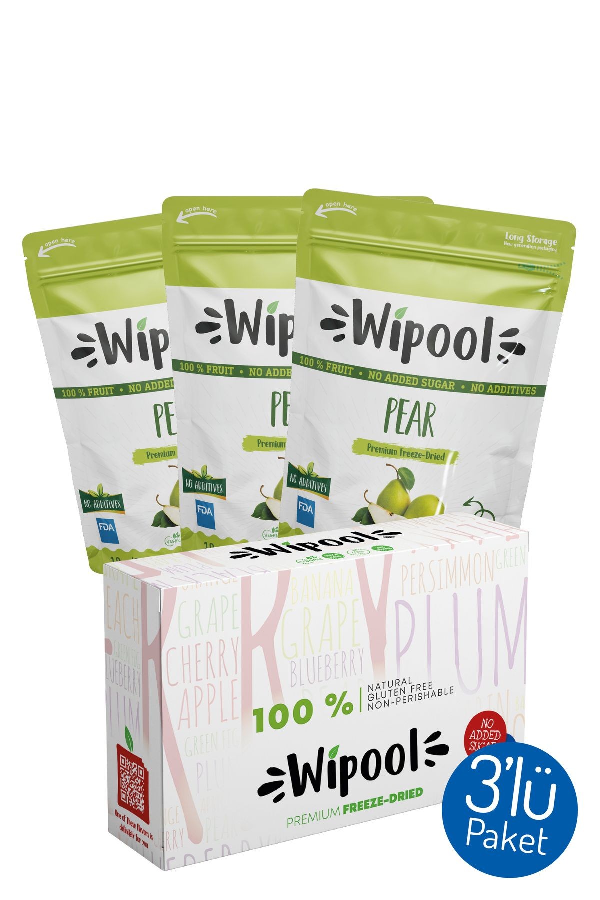 Wipool Freeze Dried Armut (3'lü Paket)