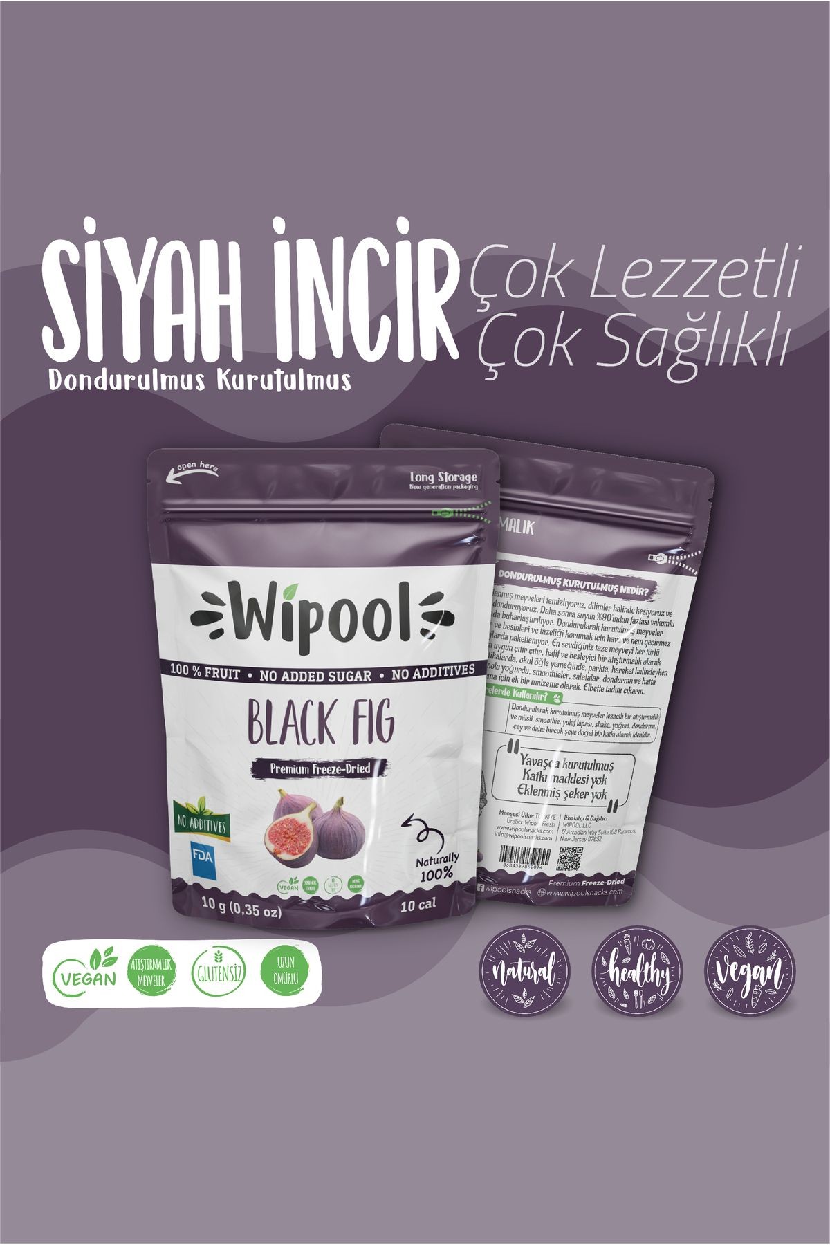 Wipool Freeze Dried Siyah İncir (6'lı Paket)