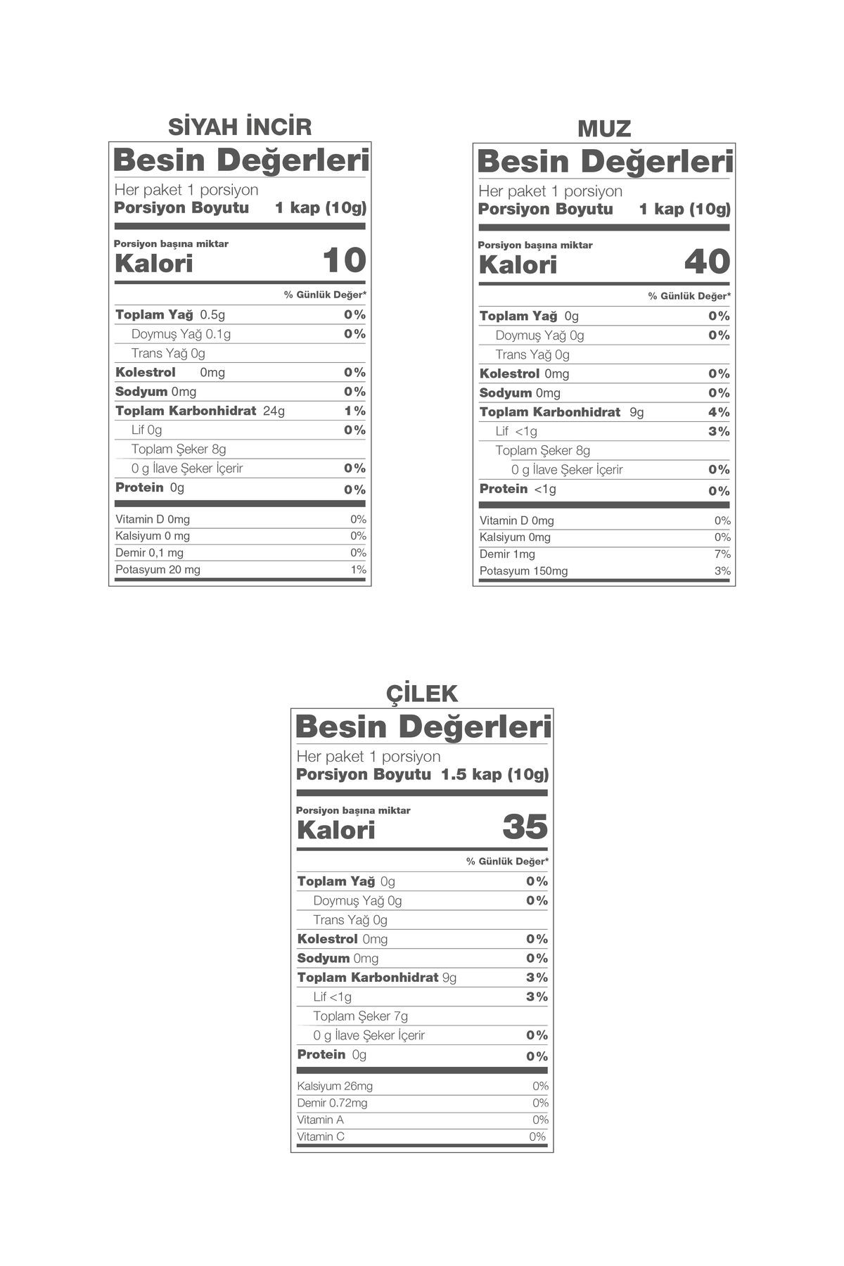 Wipool Freeze Dried Siyah İncir-Çilek-Muz (3'lü Paket)