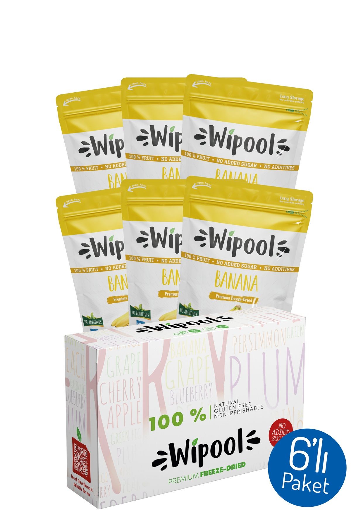 Wipool Freeze Dried Muz (6'lı Paket)