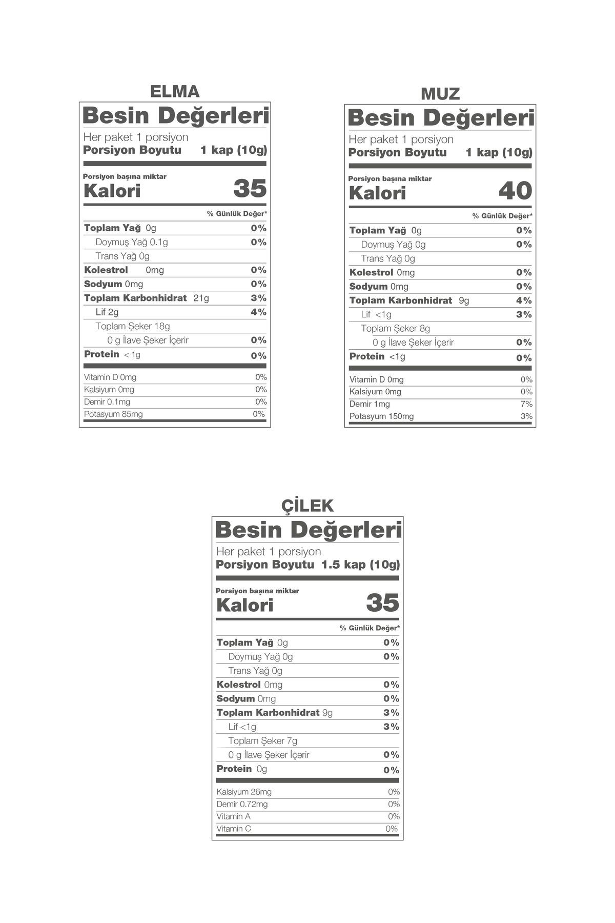 Wipool Freeze Dried Siyah İncir-Elma-Muz (6'lı Paket)