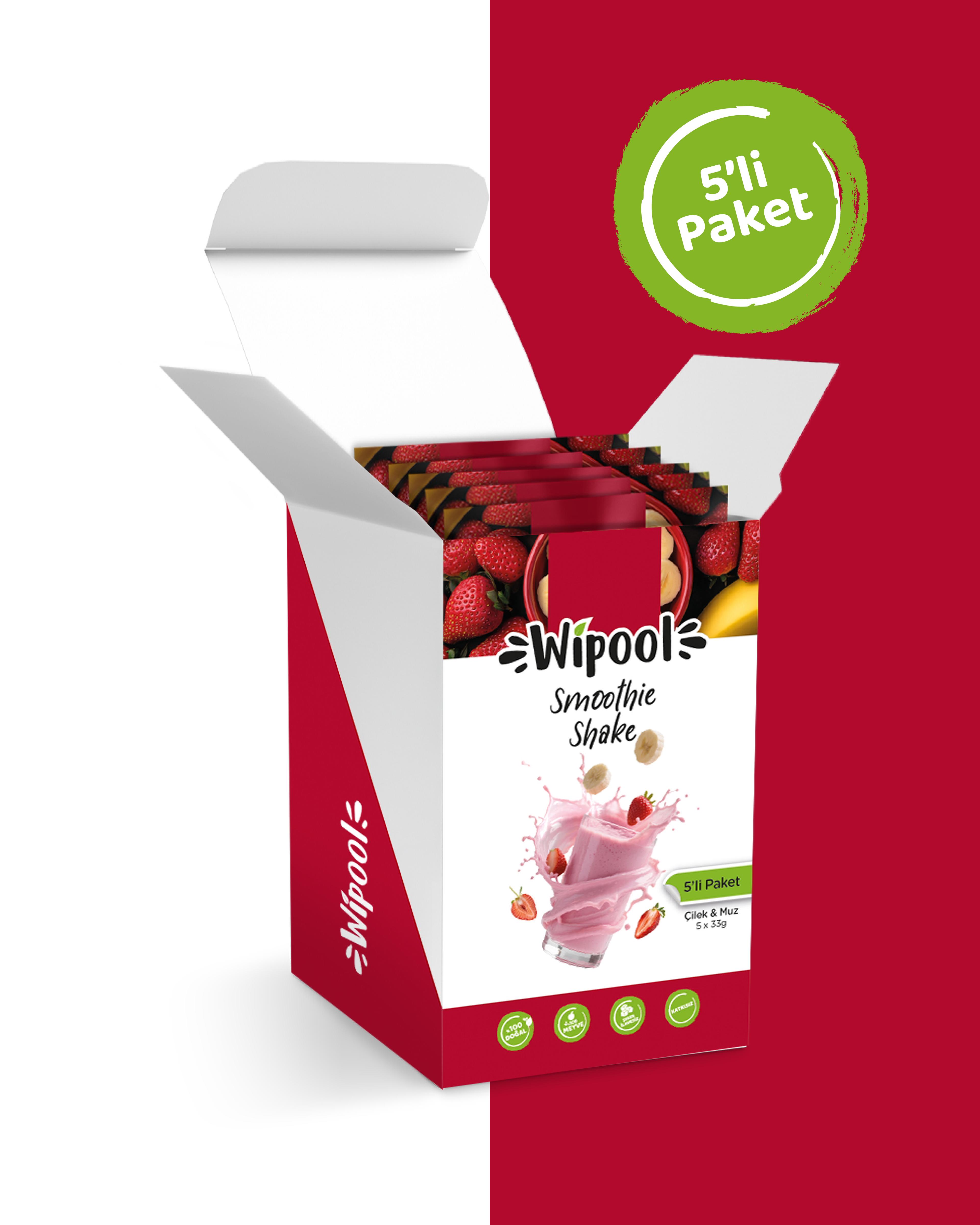 Smoothie Shake Muz-Çilek (5'li Paket)